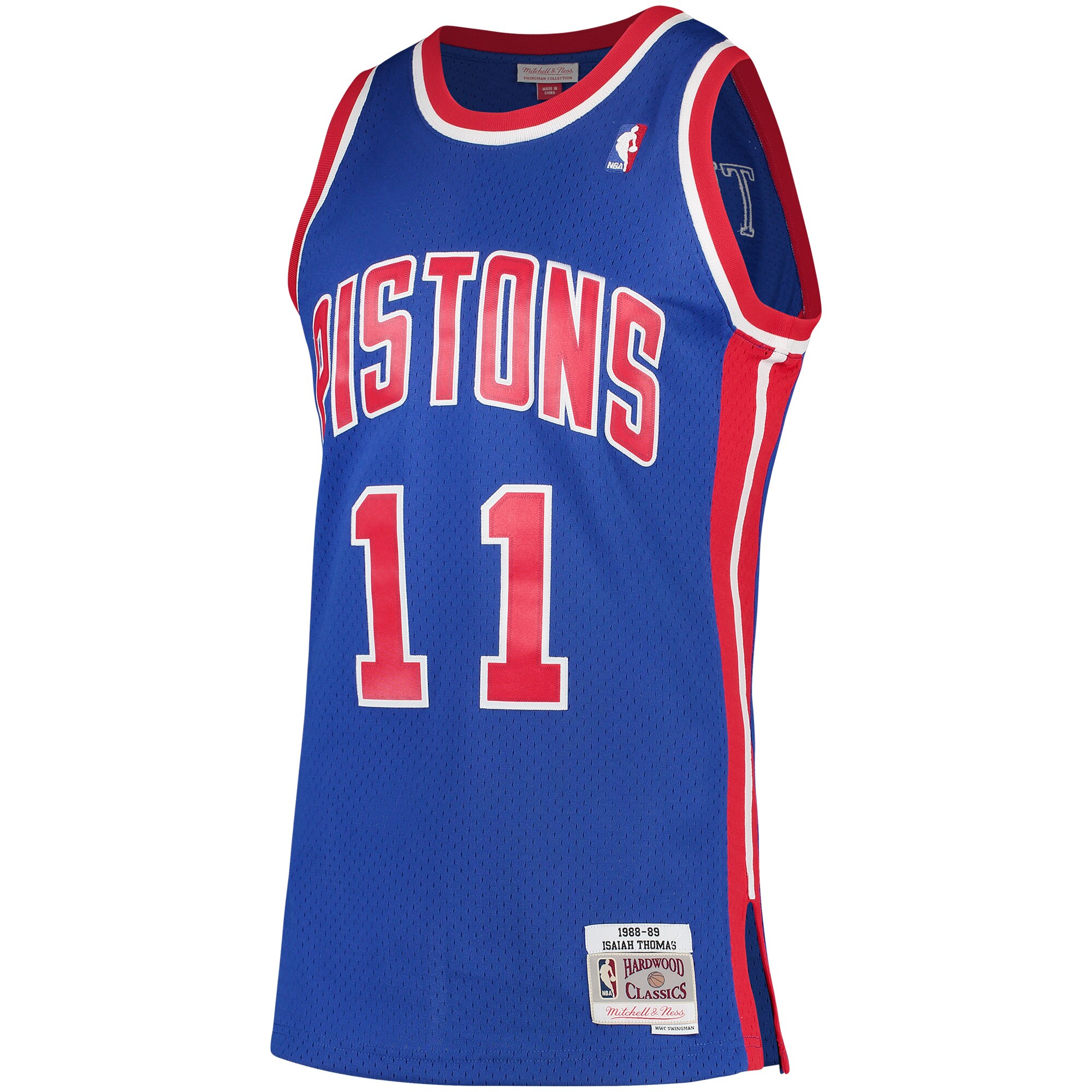 Isiah Thomas Detroit Pistons Mitchell & Ness Hardwood Classics Swingman Jersey - Blue