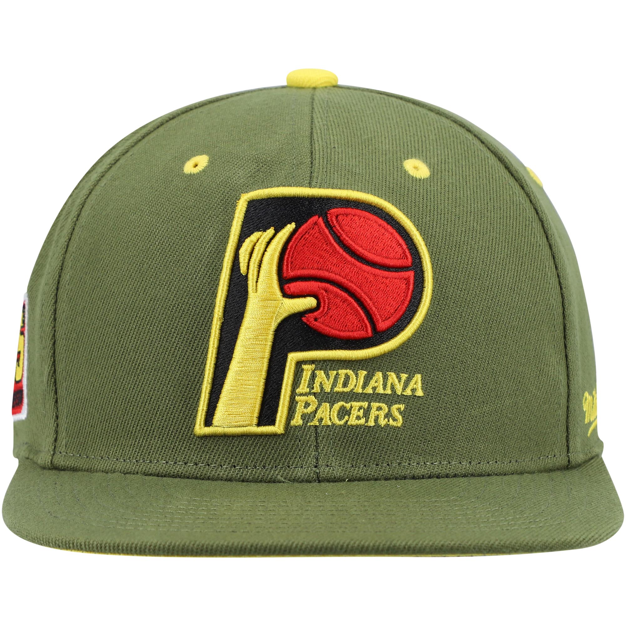 Indiana Pacers Mitchell & Ness x Lids 35th Anniversary Hardwood Classics Dusty Fitted Hat - Olive