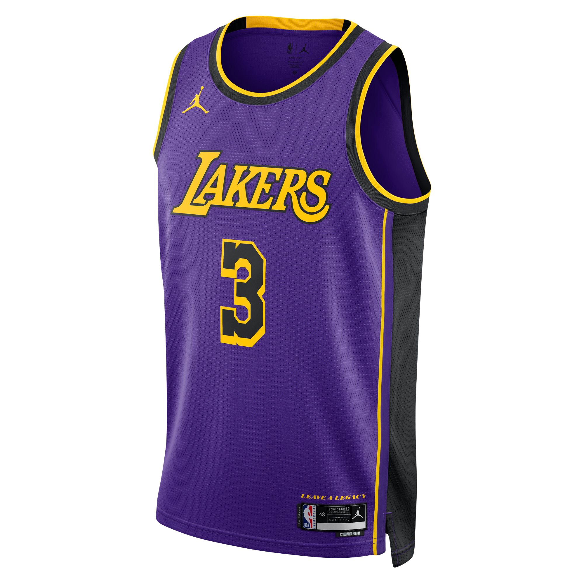 Anthony Davis Los Angeles Lakers Jordans Brand Unisex Swingman Jersey - Statement Edition - Purple