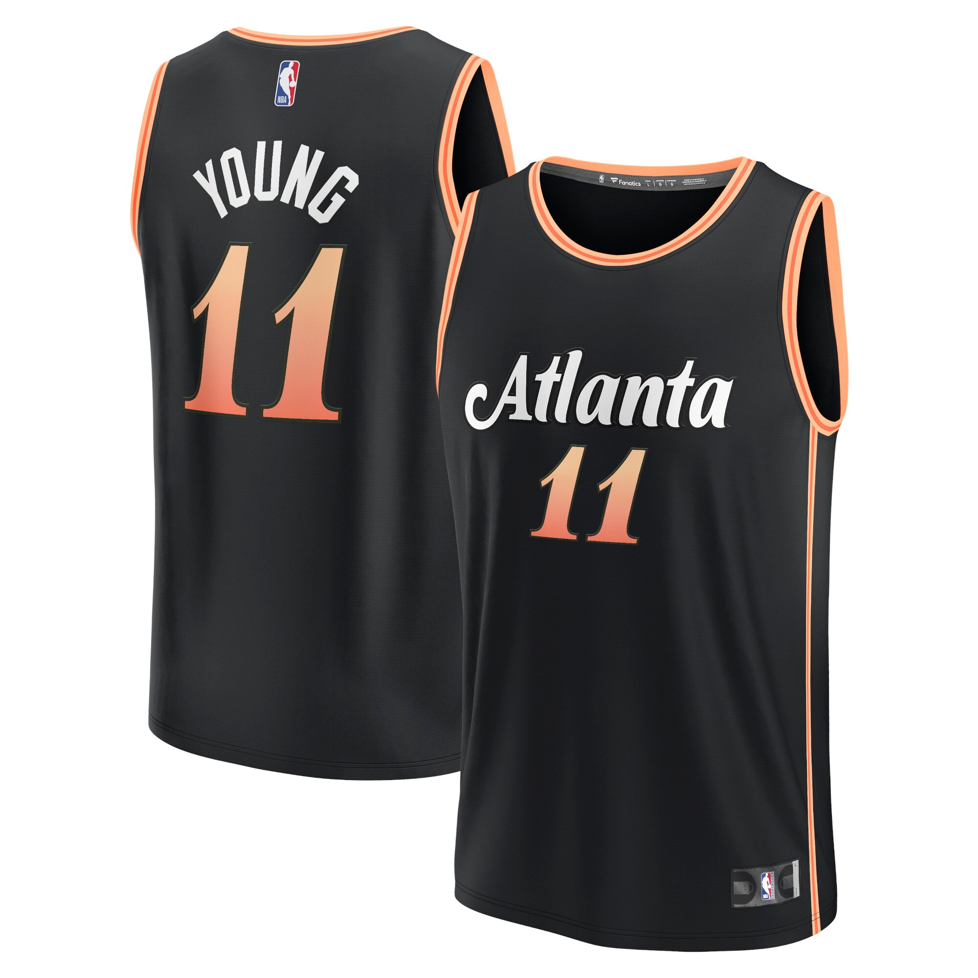 Trae Young Atlanta Hawks Fanatics Branded 2022/23 Fastbreak Jersey - City Edition - Black