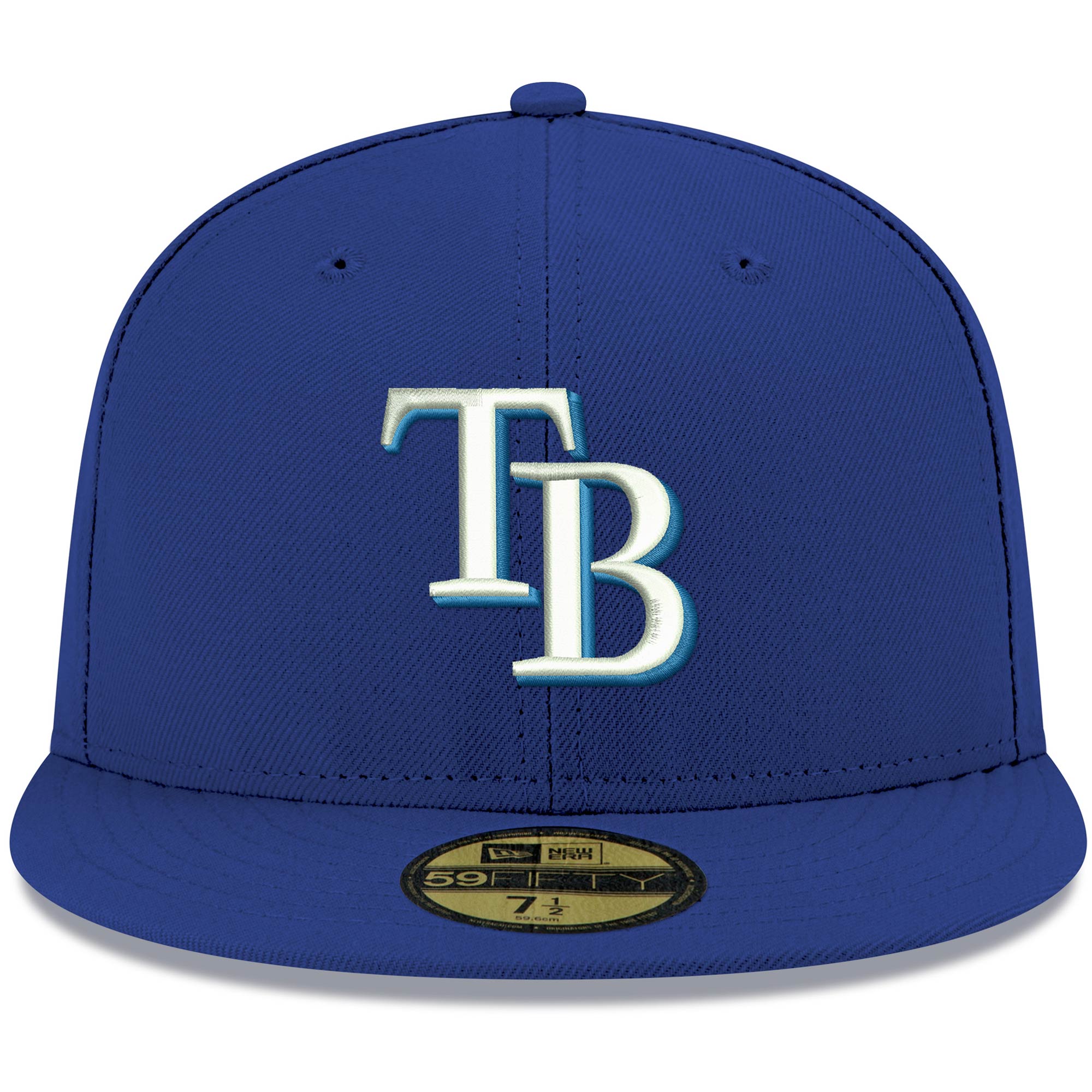 Tampa Bay Rays New Era White Logo 59FIFTY Fitted Hat - Royal