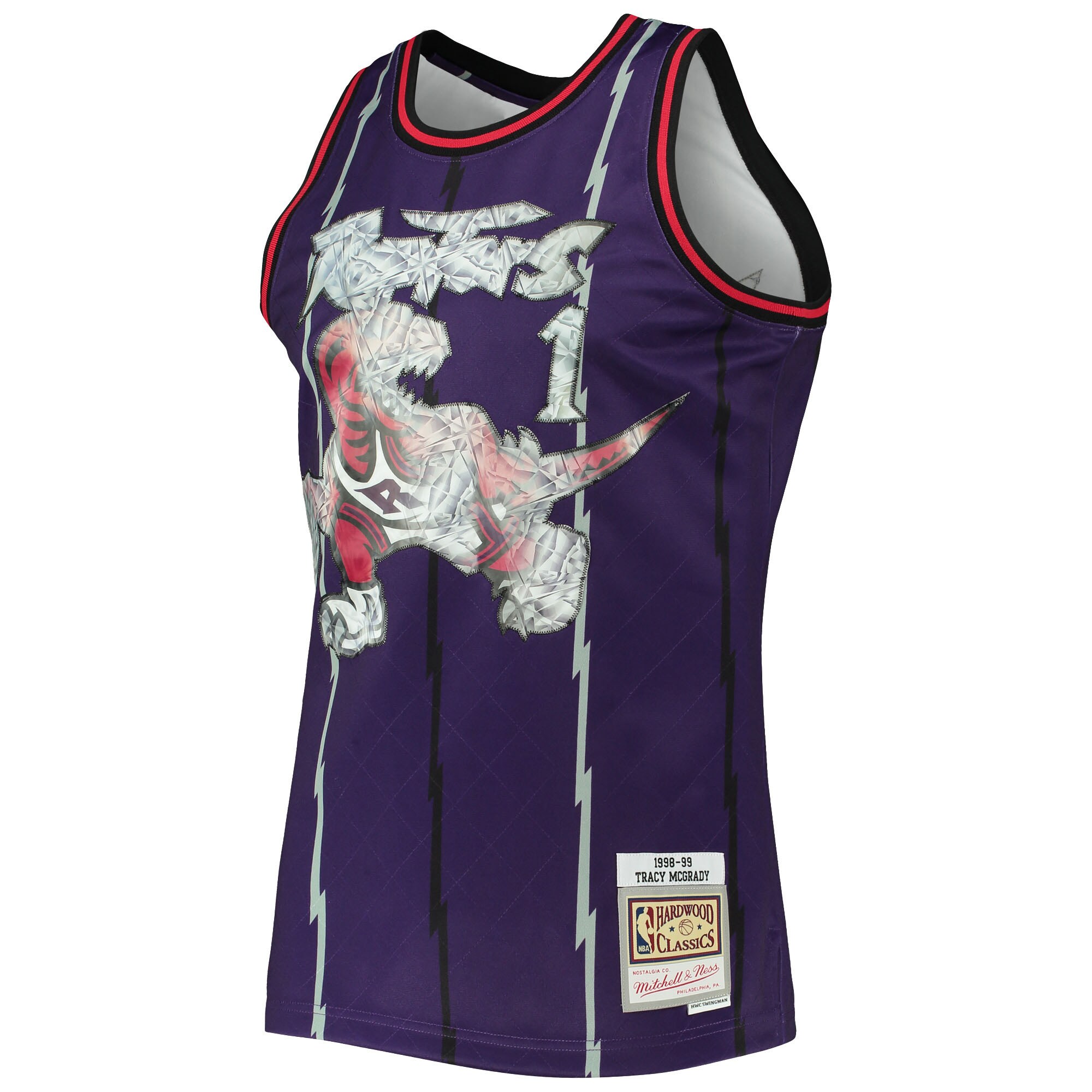 Tracy McGrady Toronto Raptors Mitchell & Ness 1996-97 Hardwood Classics NBA 75th Anniversary Diamond Swingman Jersey - Purple