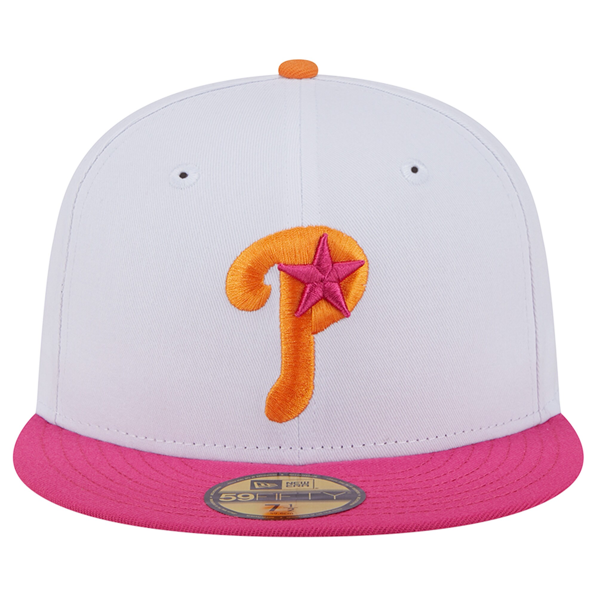 Philadelphia Phillies New Era Veterans Stadium 59FIFTY Fitted Hat - White/Pink