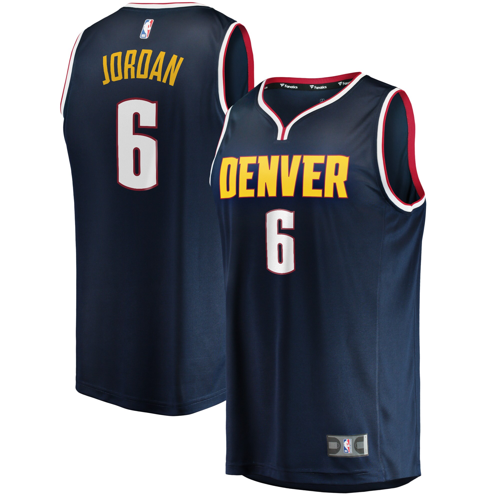 DeAndre Jordans Denver Nuggets Fanatics Branded Fast Break Player Jersey - Icon Edition - Navy
