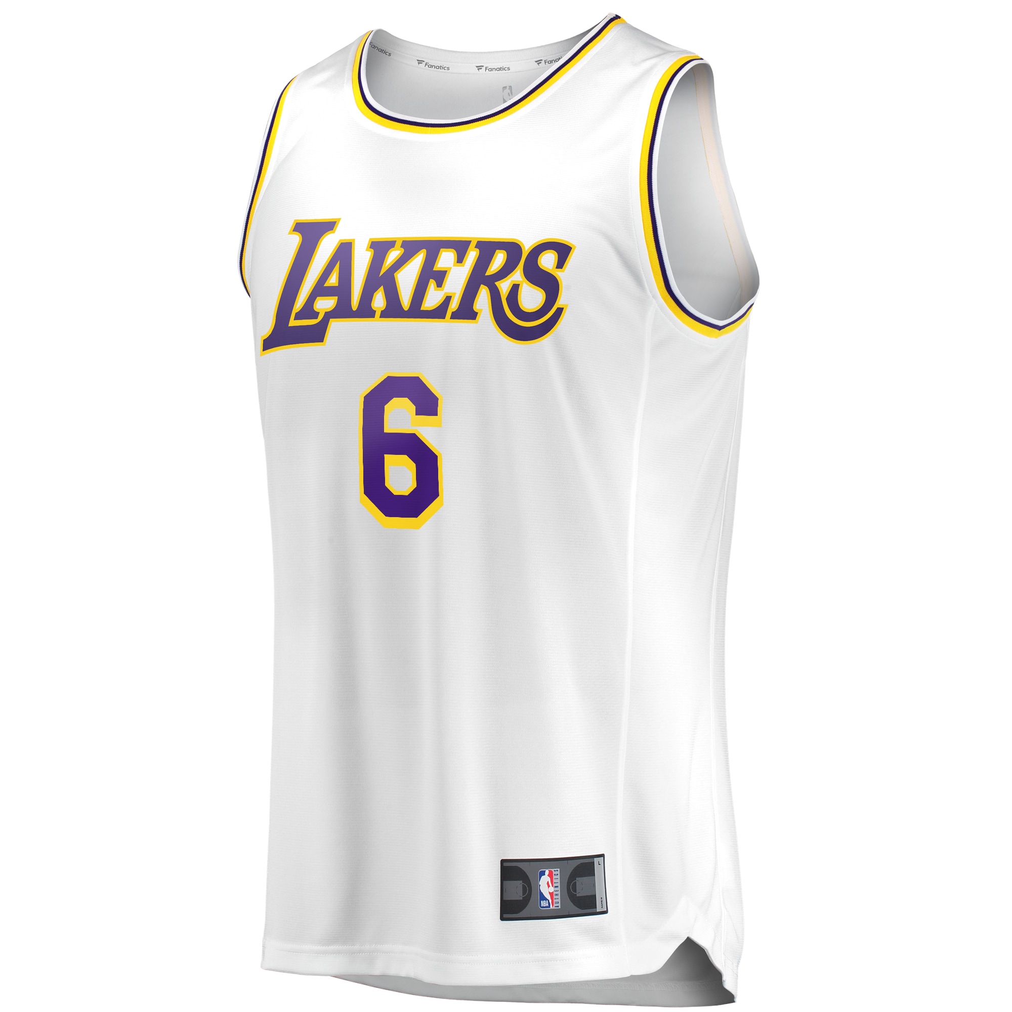 LeBron James Los Angeles Lakers Fanatics Branded 2021/22 #6 Fast Break Replica Player Jersey White - Association Edition