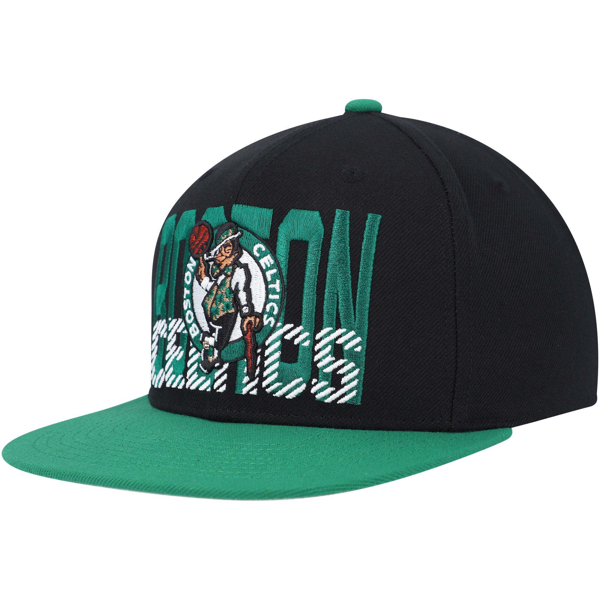 Boston Celtics Mitchell & Ness SOUL Cross Check Snapback - Black