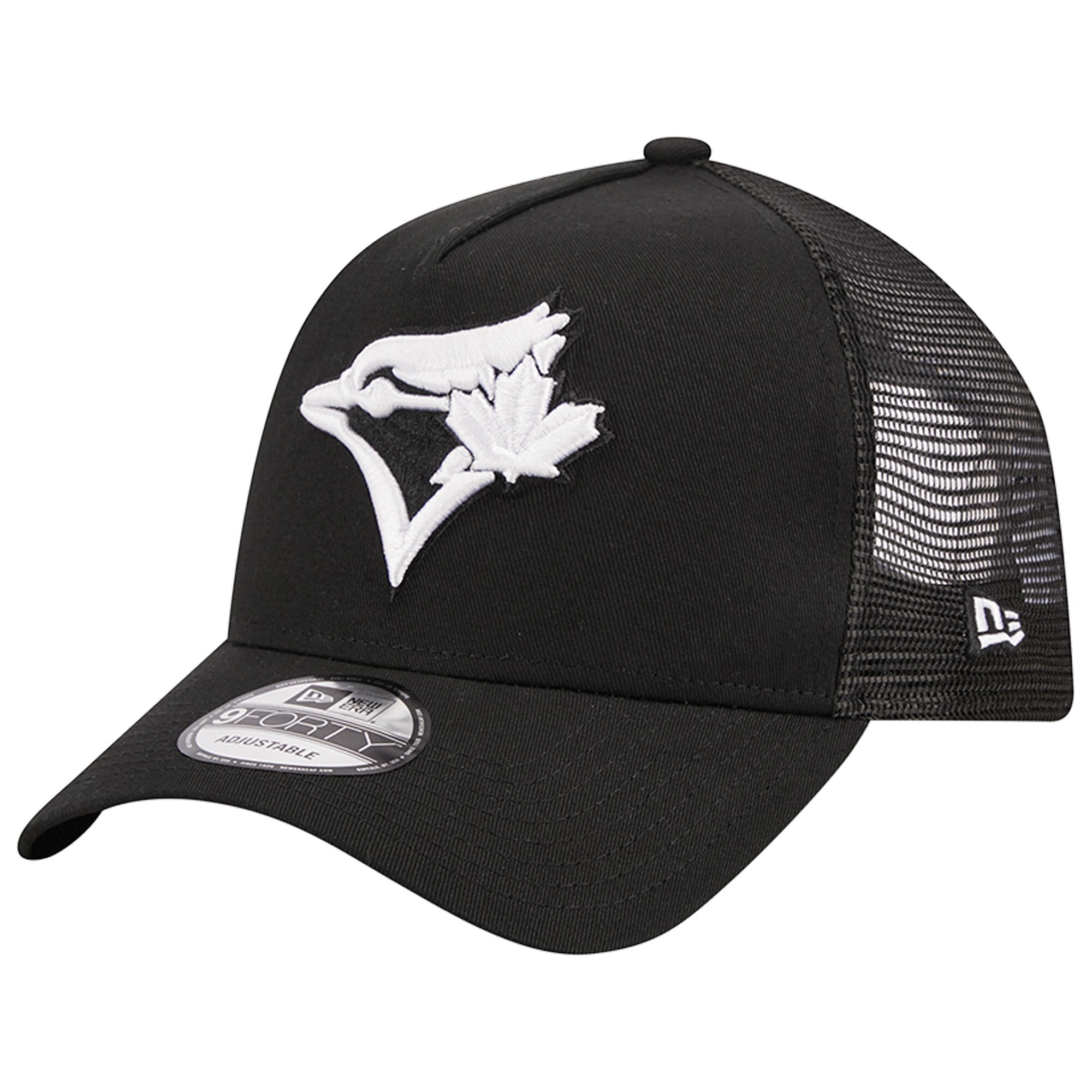 Toronto Blue Jays New Era A-Frame 9FORTY Trucker Adjustable Hat - Black