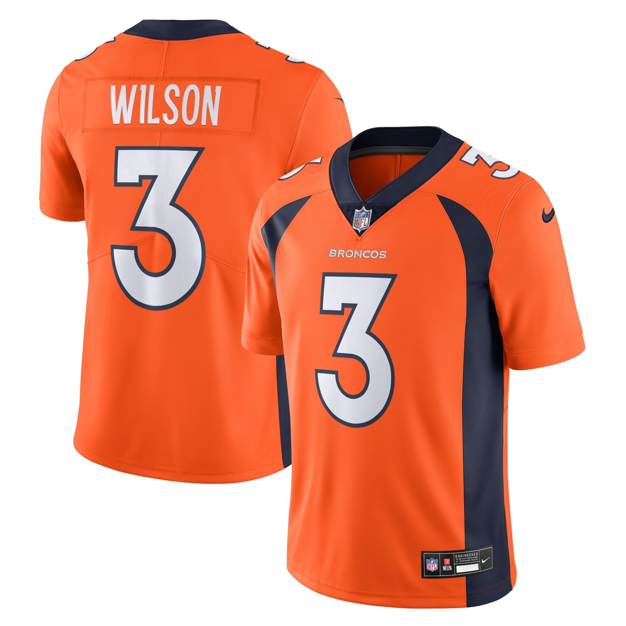 Men's Nike Russell Wilson Orange Denver Broncos Vapor Untouchable Limited Jersey