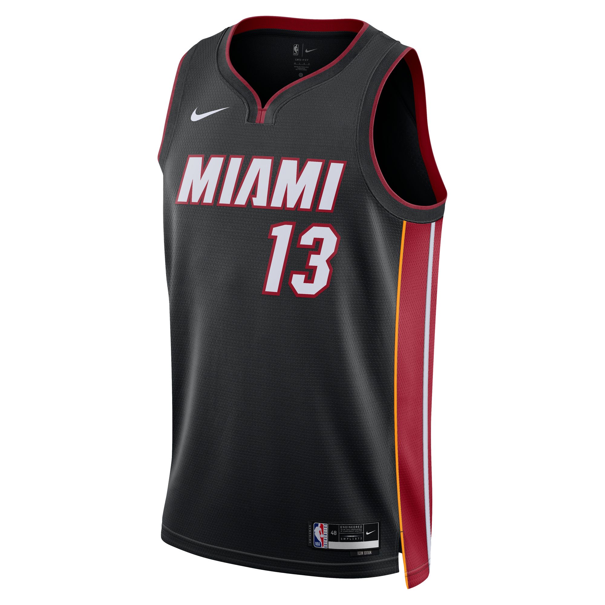 Bam Adebayo Miami Heat Nike Unisex Swingman Jersey - Association Edition - Black