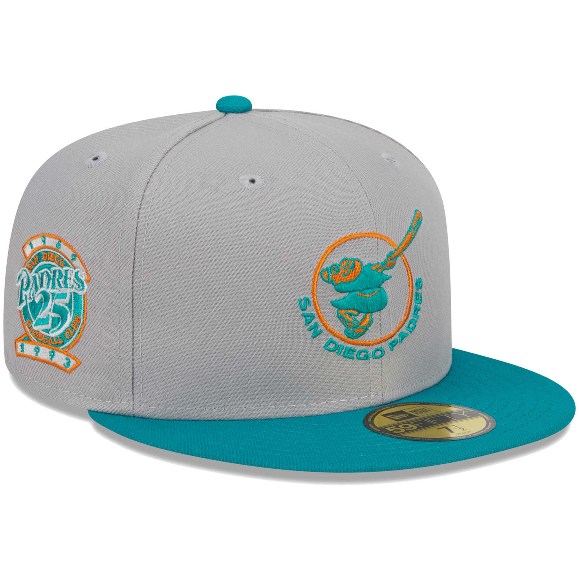 San Diego Padres New Era 59FIFTY Fitted Hat - Gray/Teal