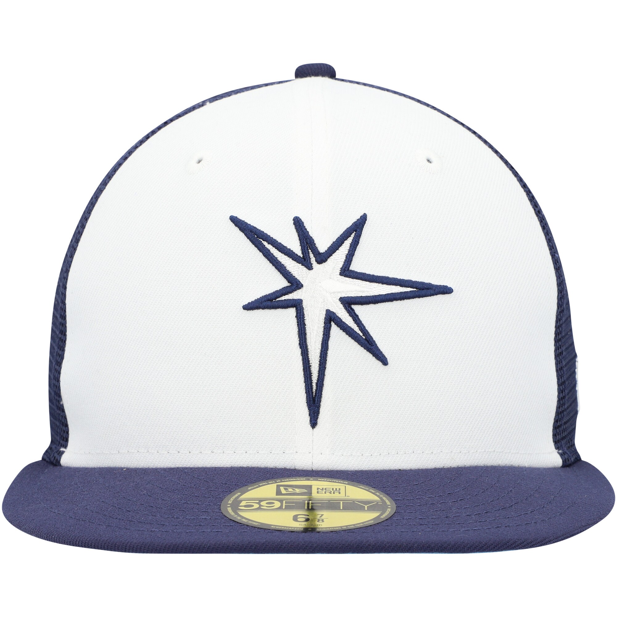 Tampa Bay Rays New Era 2023 On-Field Batting Practice 59FIFTY Fitted Hat - White/Navy