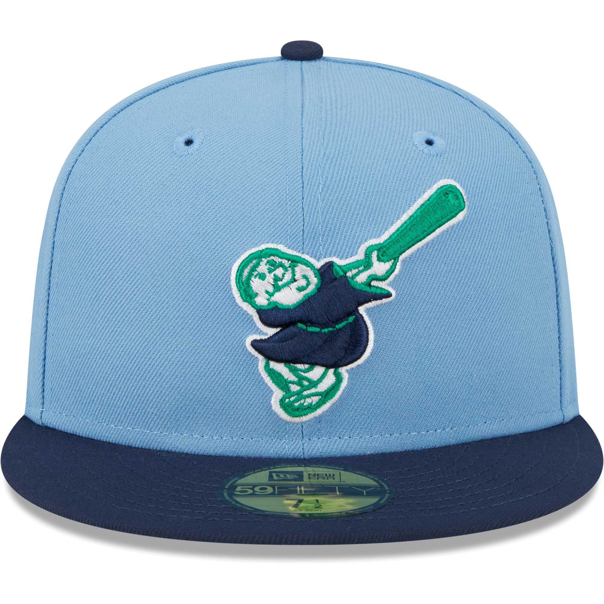 San Diego Padres New Era Green Undervisor 59FIFTY Fitted Hat - Light Blue/Navy