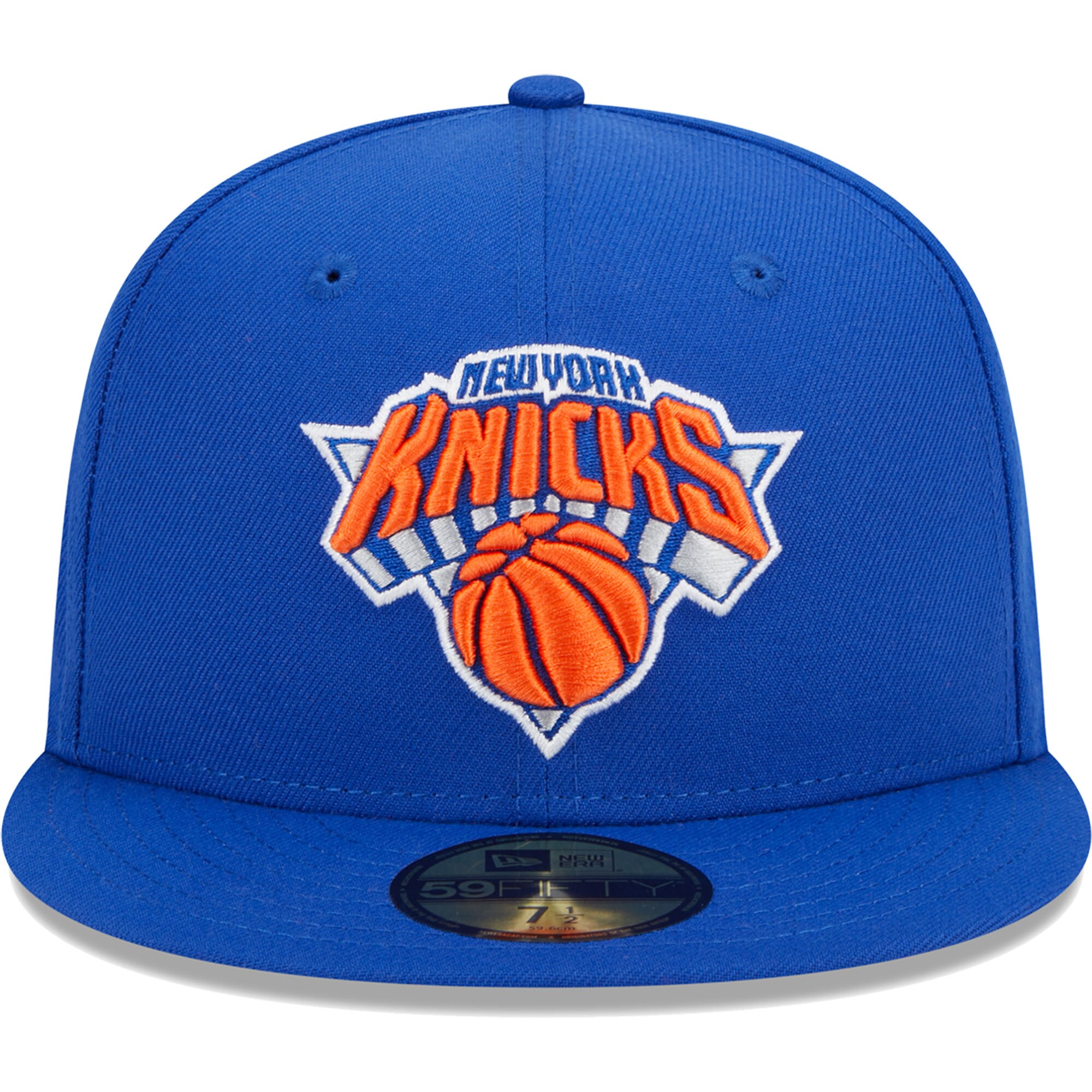 New York Knicks New Era Camo Undervisor Laurels 59FIFTY Fitted Hat - Blue