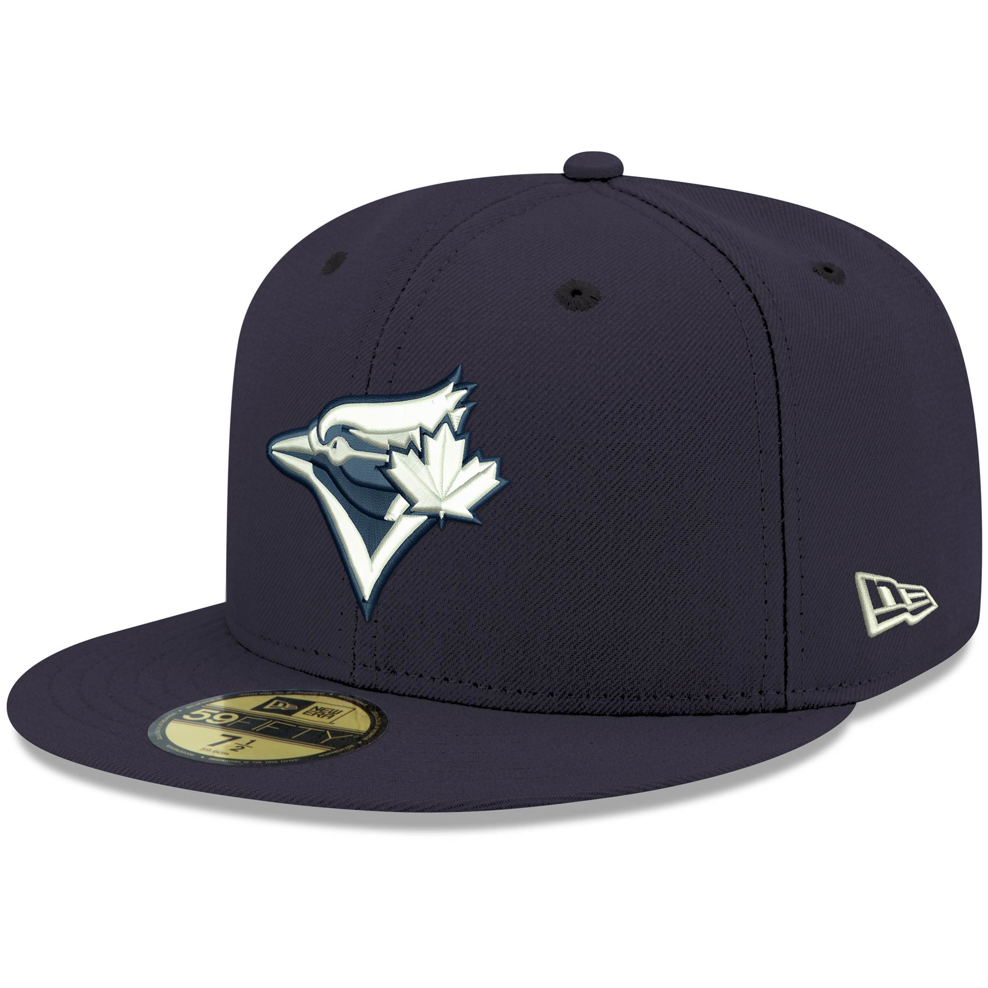 Toronto Blue Jays New Era White Logo 59FIFTY Fitted Hat - Navy