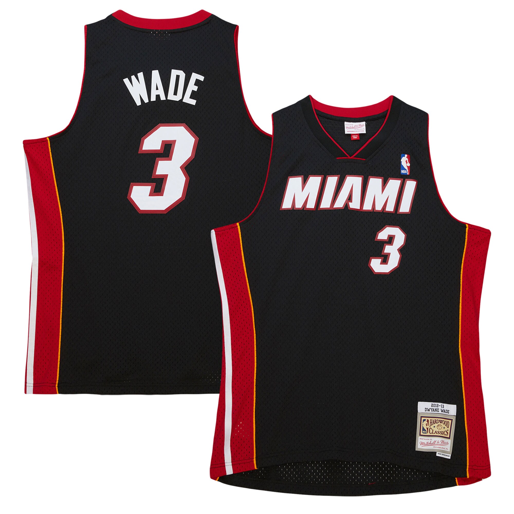 Dwyane Wade Miami Heat Mitchell & Ness Hardwood Classics Swingman Jersey - Black