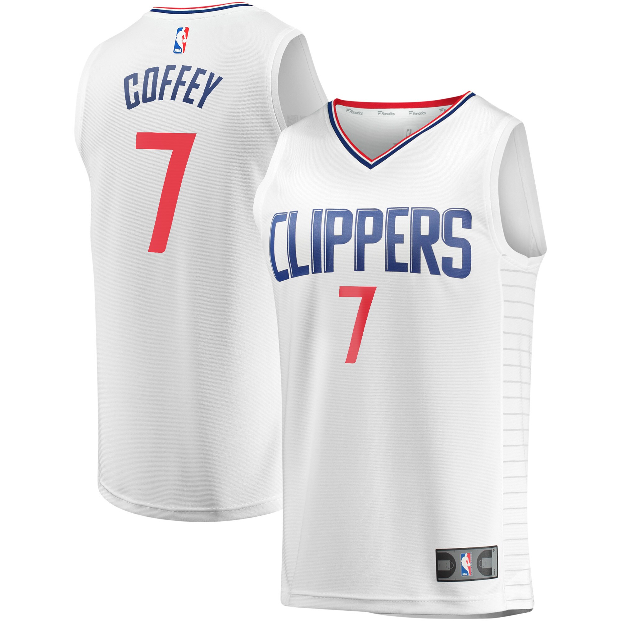 Amir Coffey LA Clippers Fanatics Branded Youth Fast Break Player Jersey - Association Edition - White