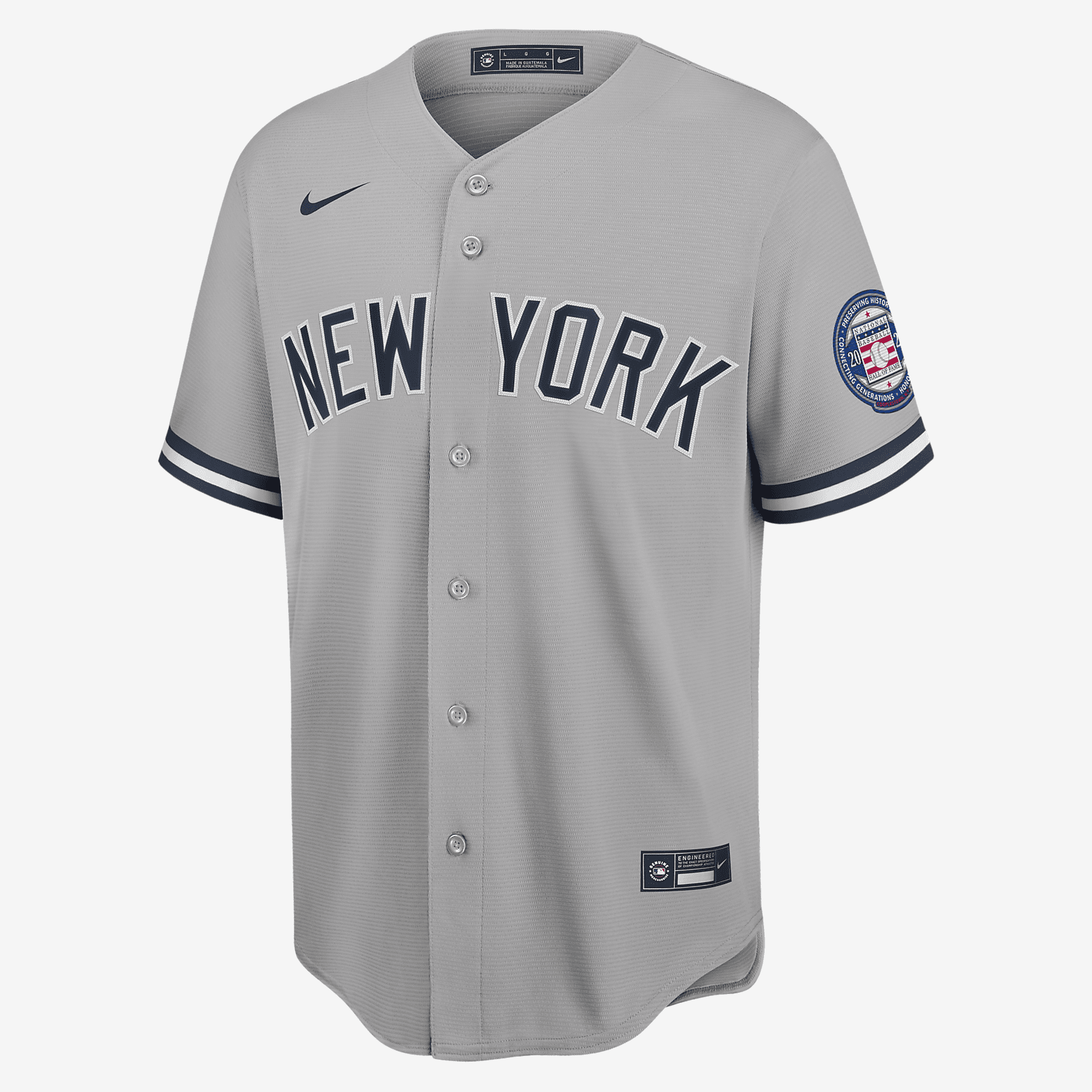 MLB New York Yankees 2020 Hall of Fame Induction (Derek Jeter). Men's Replica Baseball Jersey - Atmosphere Grey