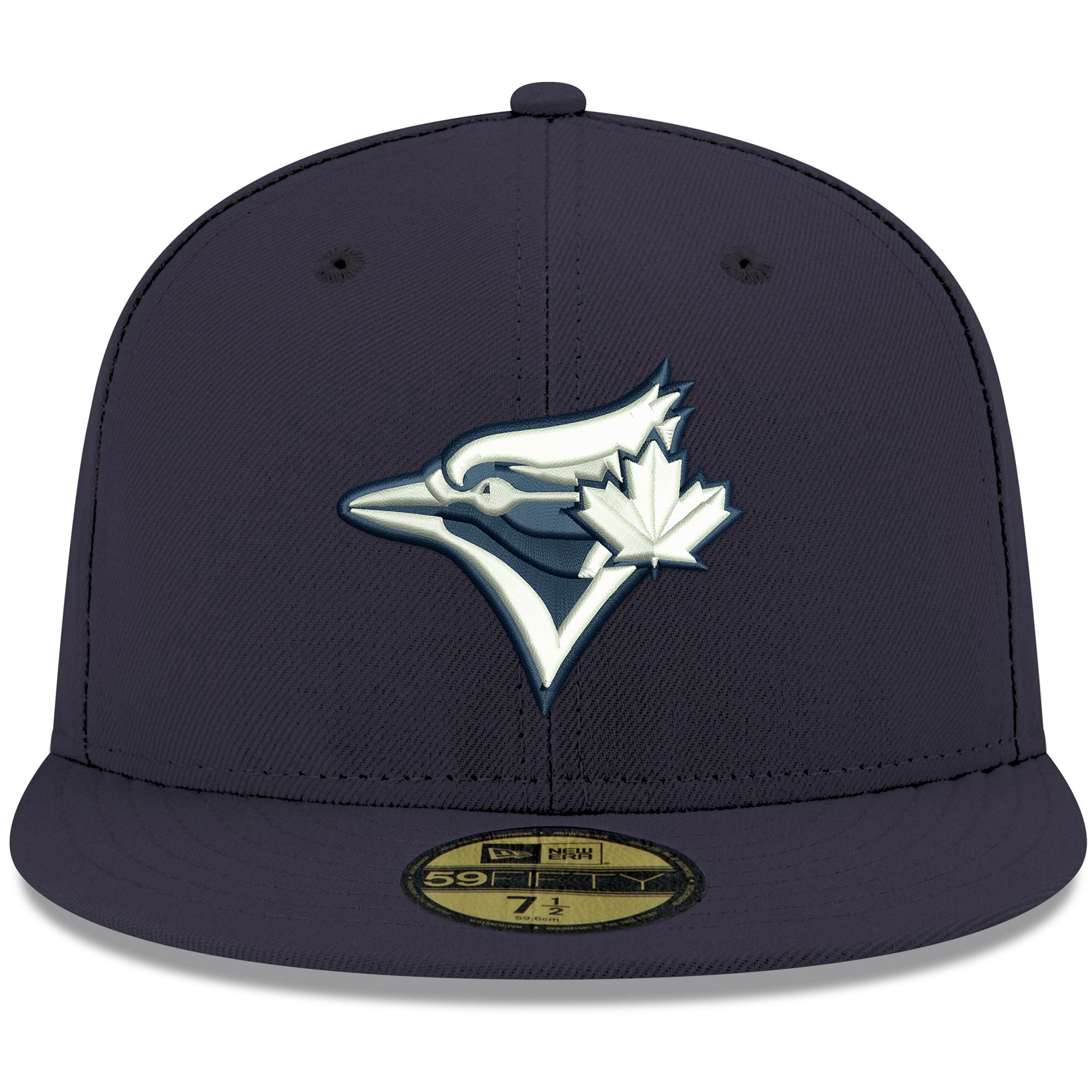 Toronto Blue Jays New Era White Logo 59FIFTY Fitted Hat - Navy