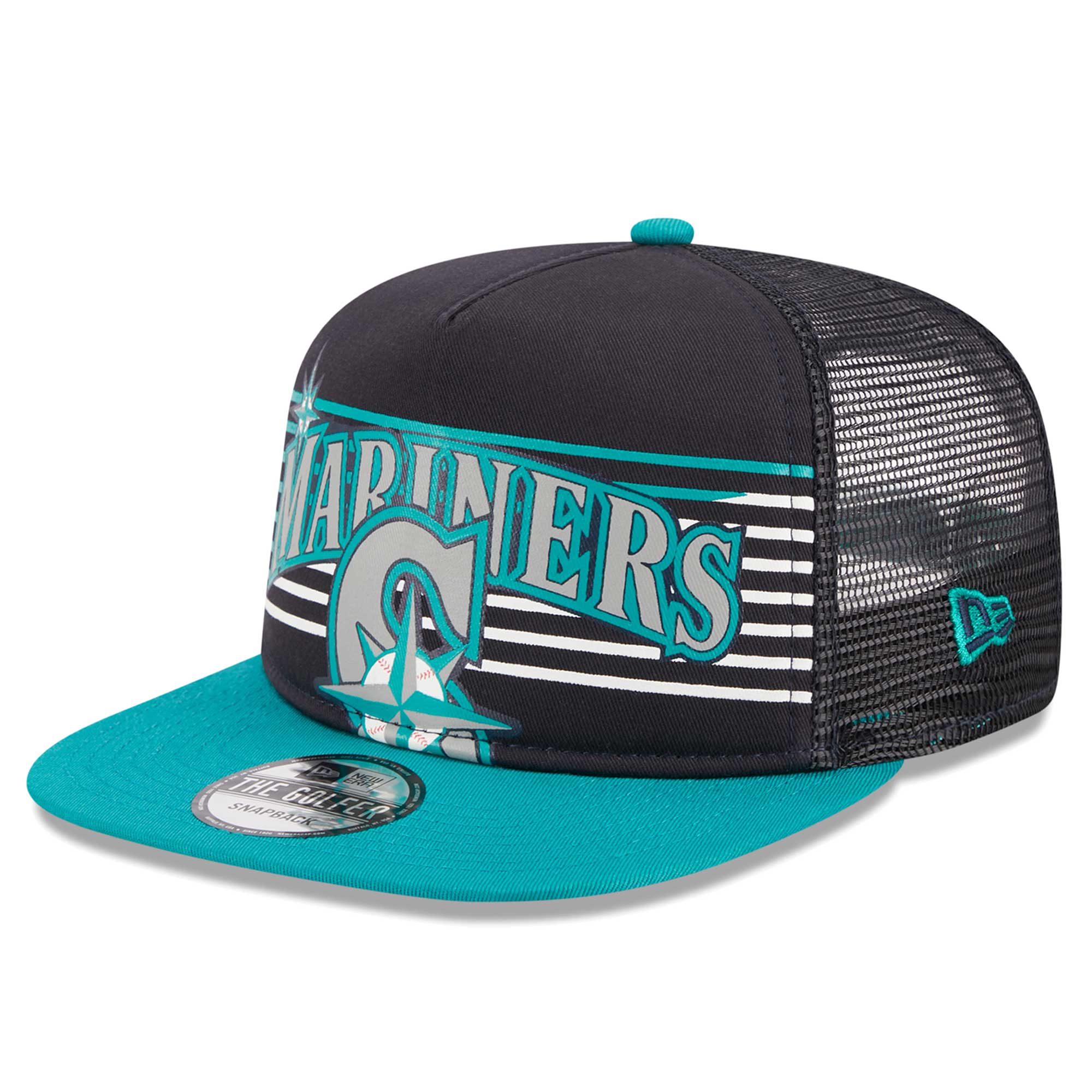 Seattle Mariners New Era Speed Golfer Trucker Snapback Hat - Navy