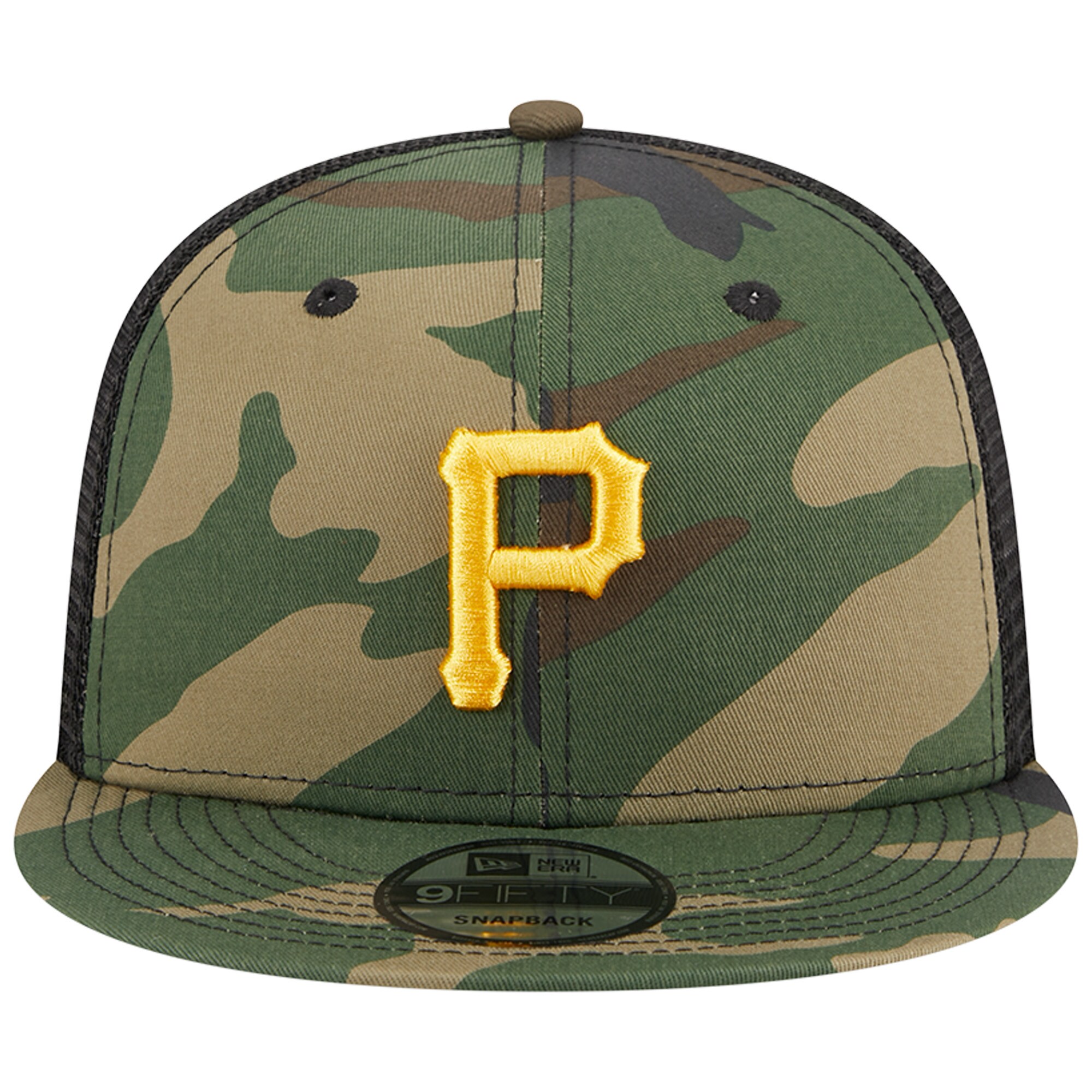 Pittsburgh Pirates New Era Woodland Camo Trucker 9FIFTY Snapback Hat - Camo