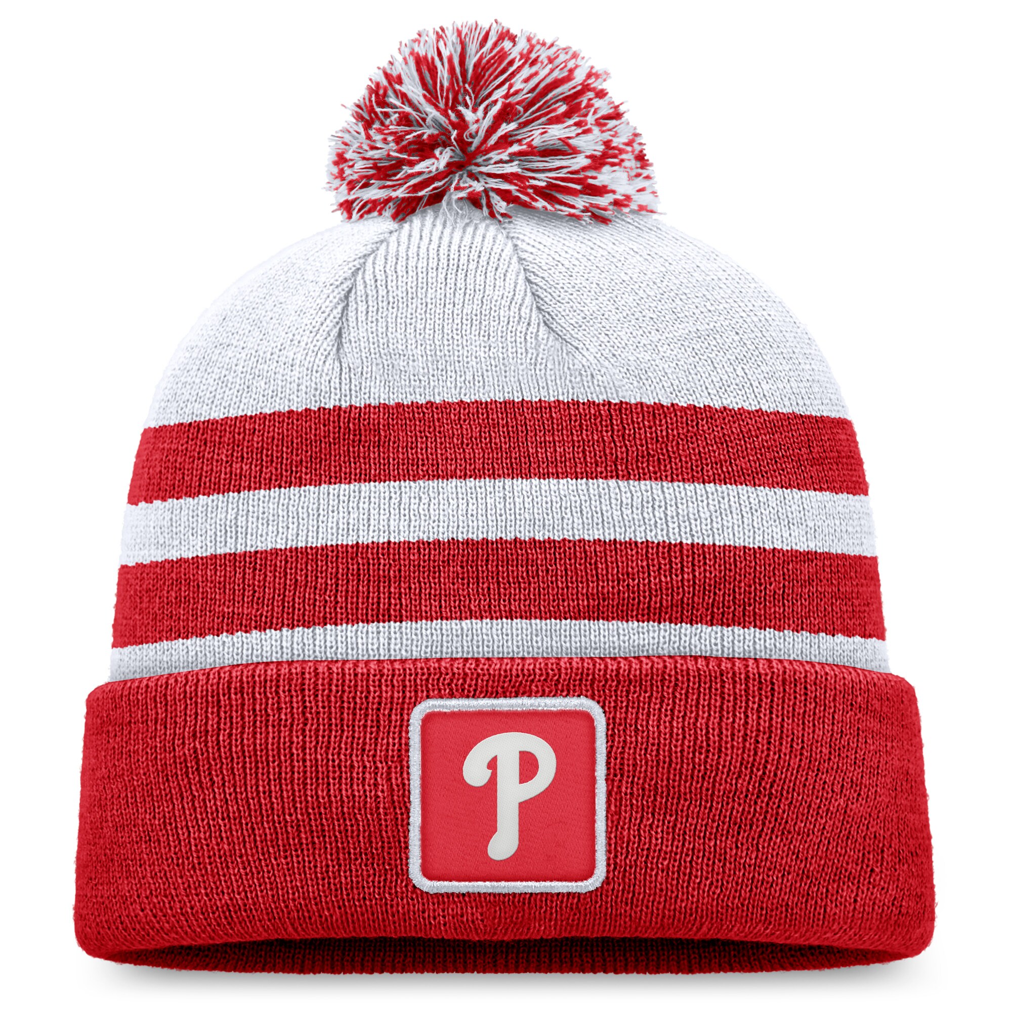 Philadelphia Phillies Fanatics Branded Cuffed Knit Hat with Pom - Gray