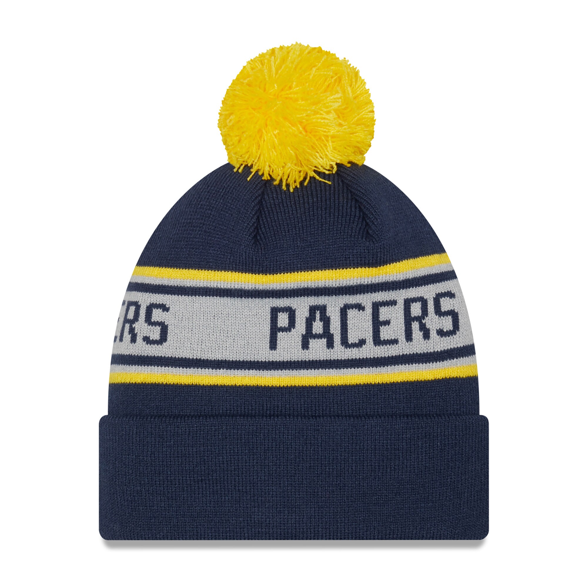 Indiana Pacers New Era Repeat Cuffed Knit Hat with Pom - Navy