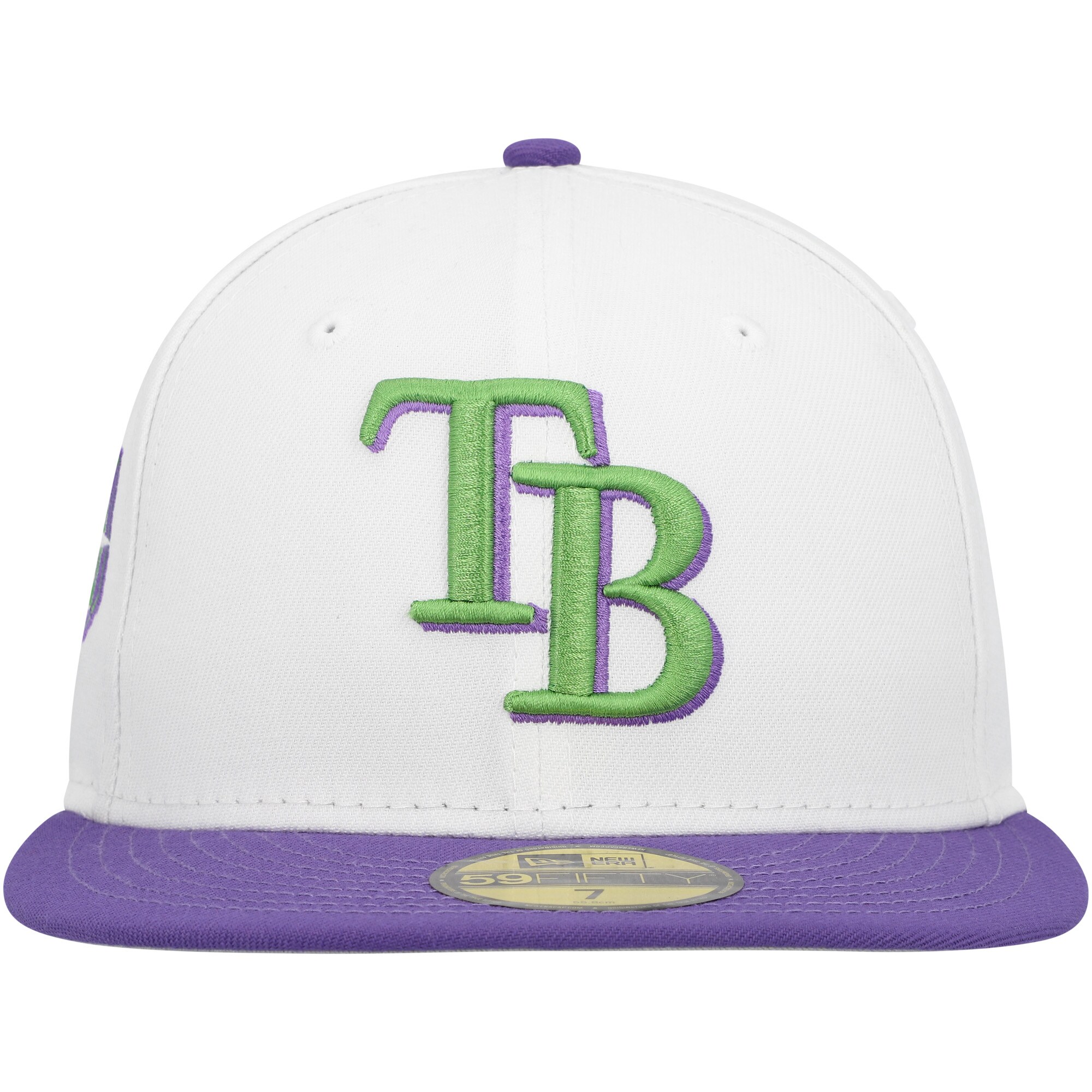 Tampa Bay Rays New Era Side Patch 59FIFTY Fitted Hat - White