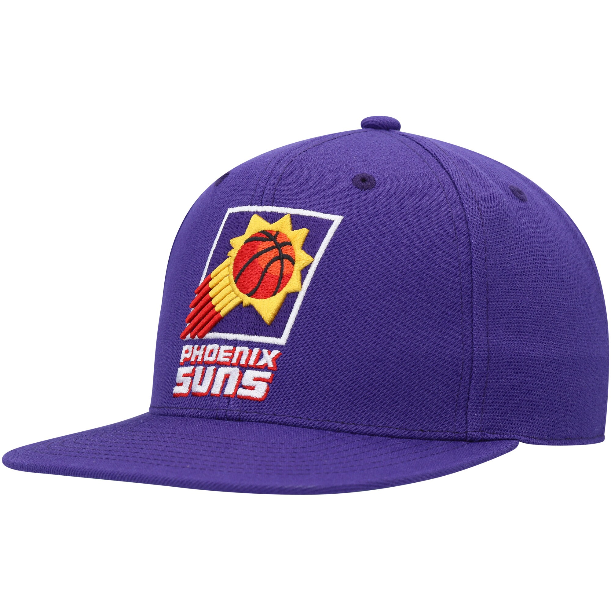 Phoenix Suns Mitchell & Ness Hardwood Classics MVP Team Ground 2.0 Fitted Hat - Purple