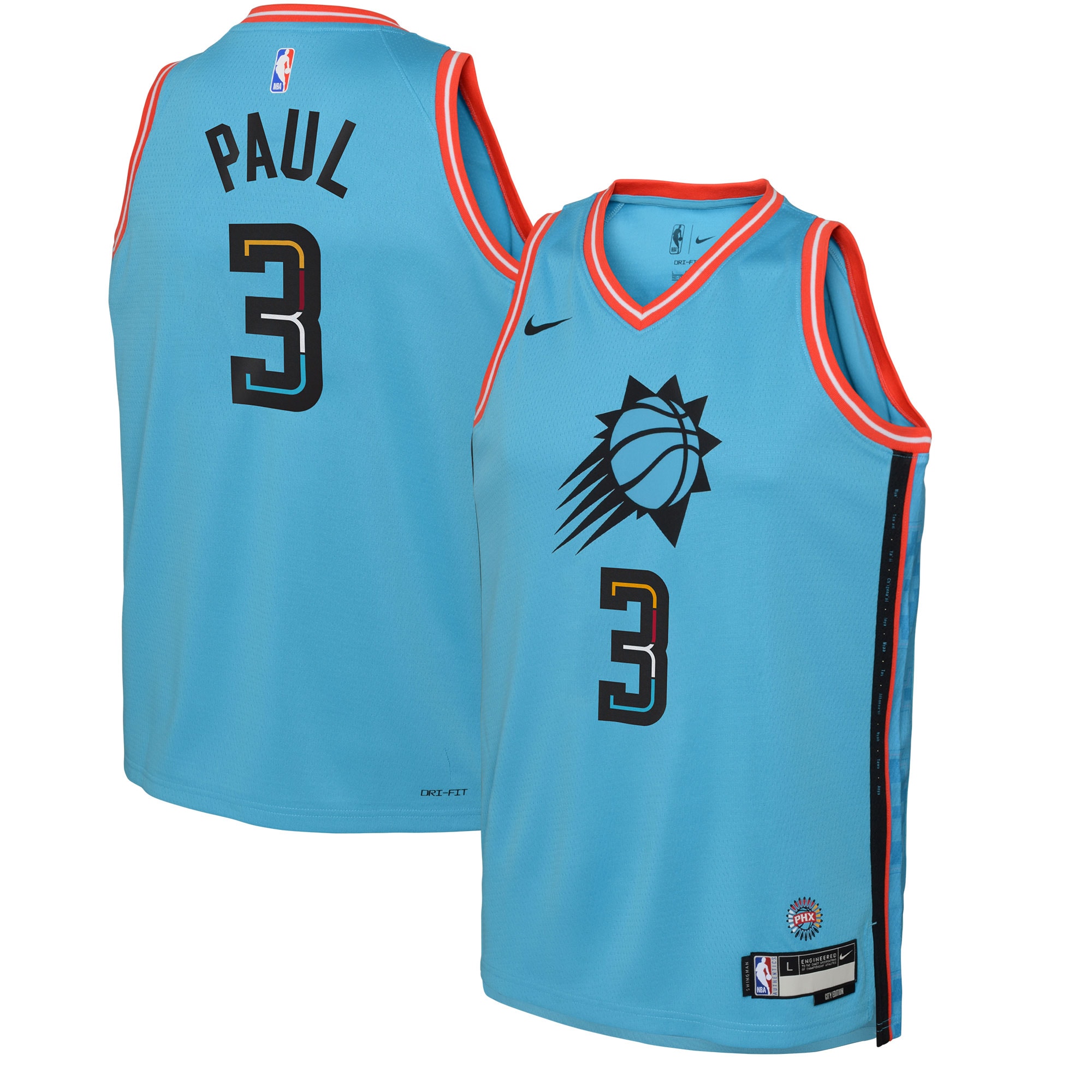 Chris Paul Phoenix Suns Nike Youth 2022/23 Swingman Jersey - City Edition - Turquoise