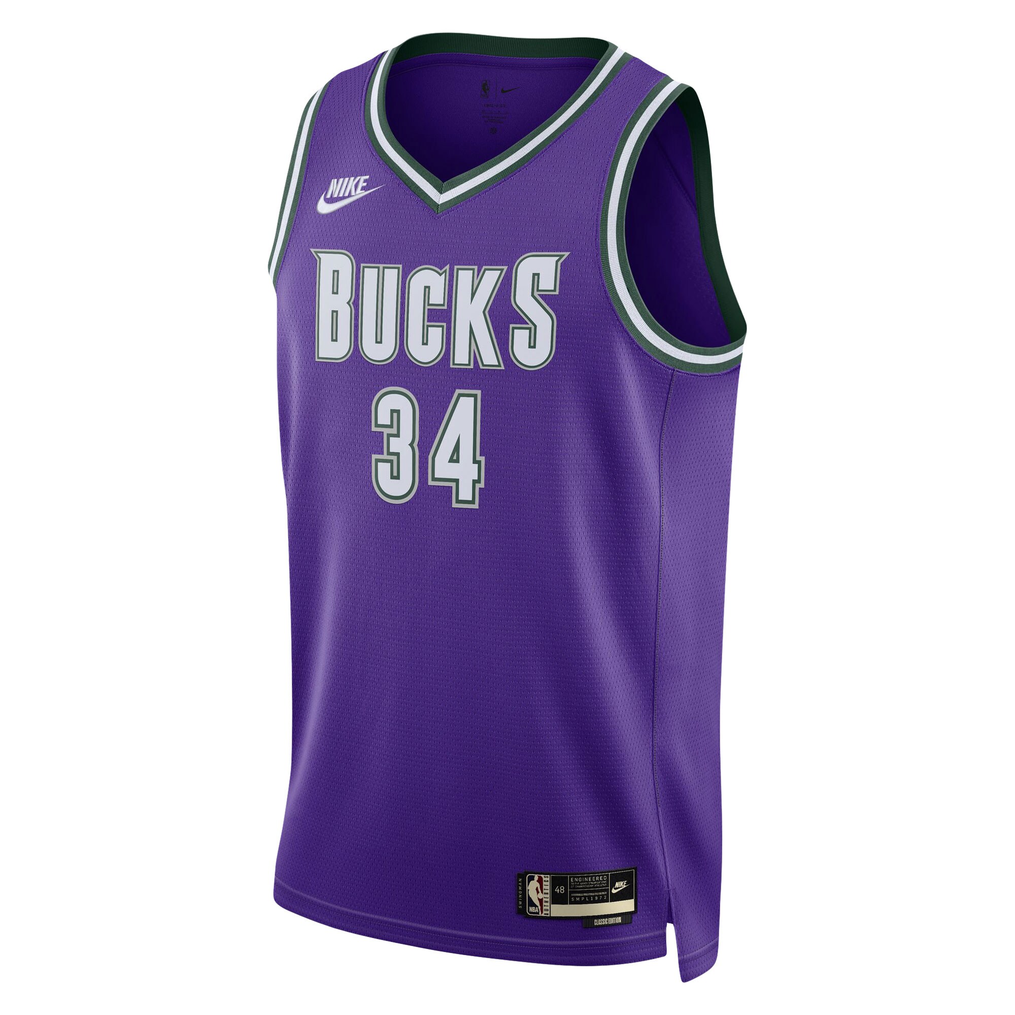 Giannis Antetokounmpo Milwaukee Bucks Nike Swingman Jersey - Classic Edition - Purple
