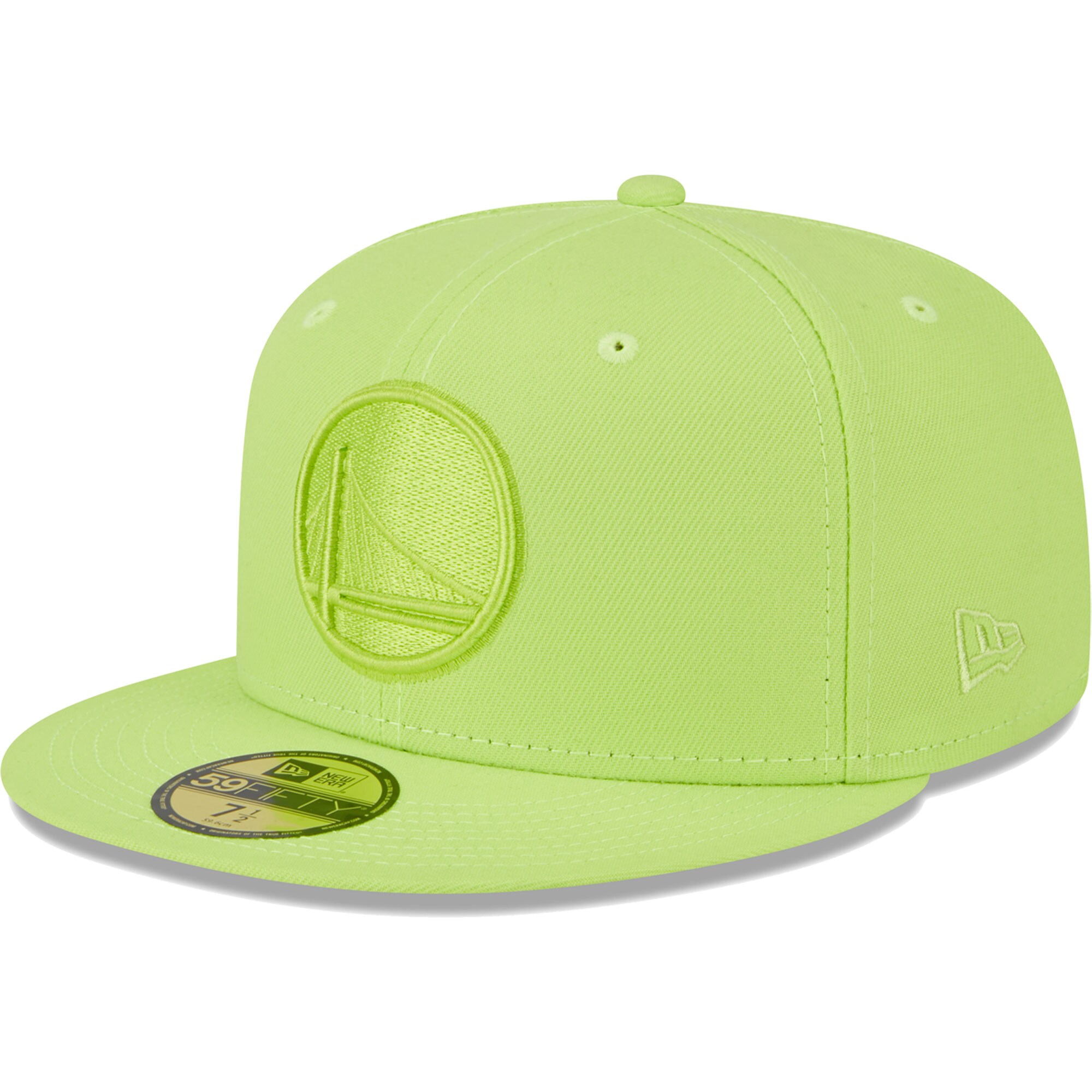 Golden State Warriors New Era Spring Color Pack 59FIFTY Fitted Hat - Neon Green