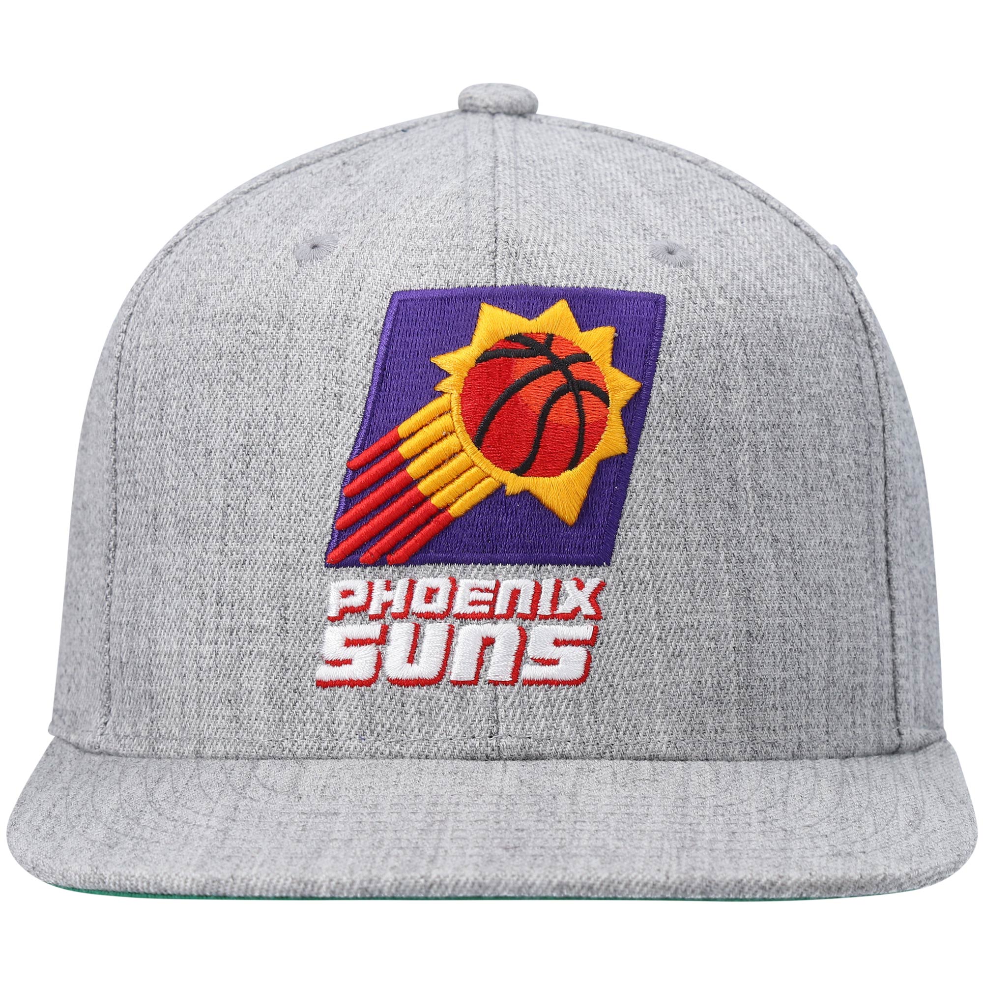 Phoenix Suns Mitchell & Ness Hardwood Classics Team 2.0 Snapback Hat - Heathered Gray