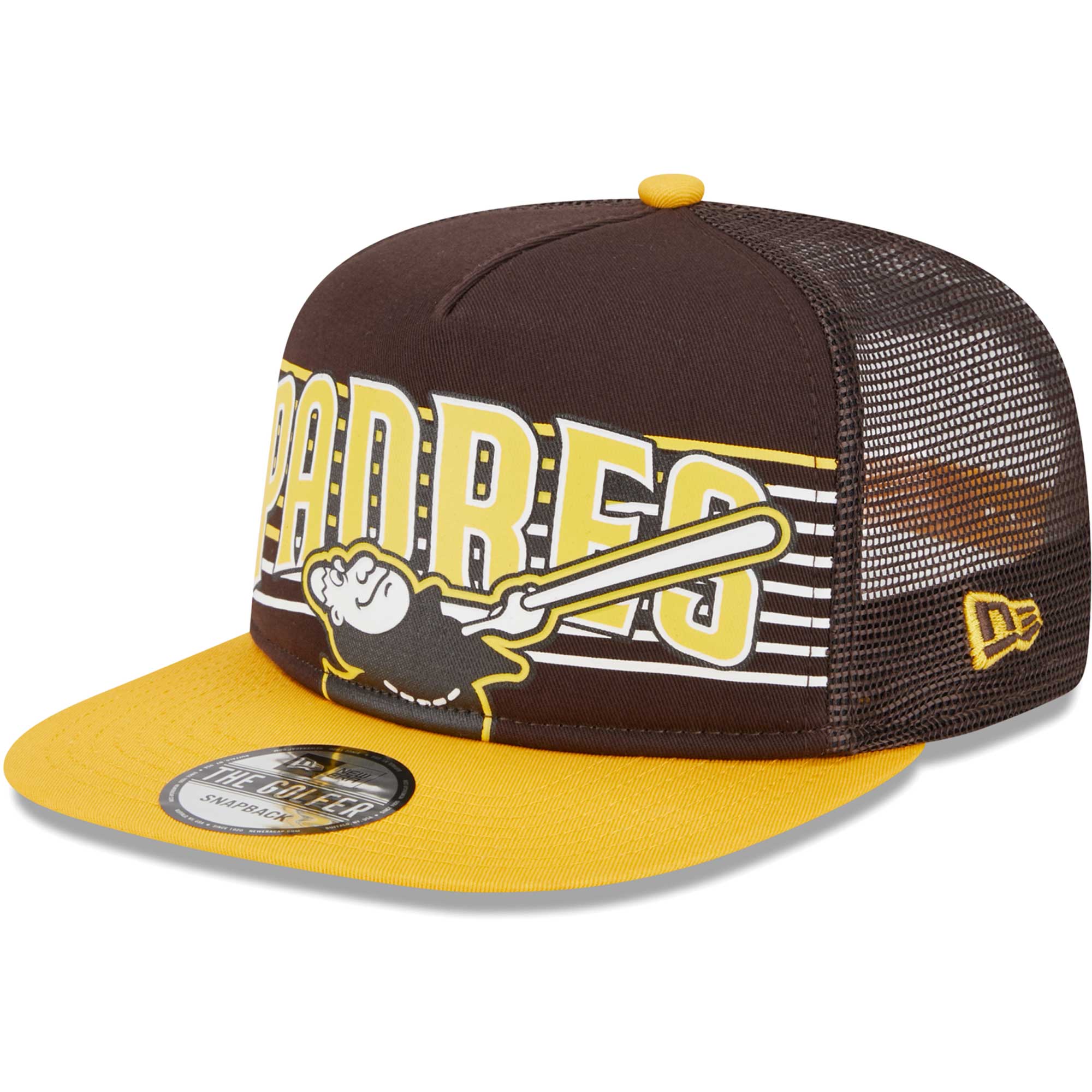 San Diego Padres New Era Speed Golfer Trucker Snapback Hat - Brown