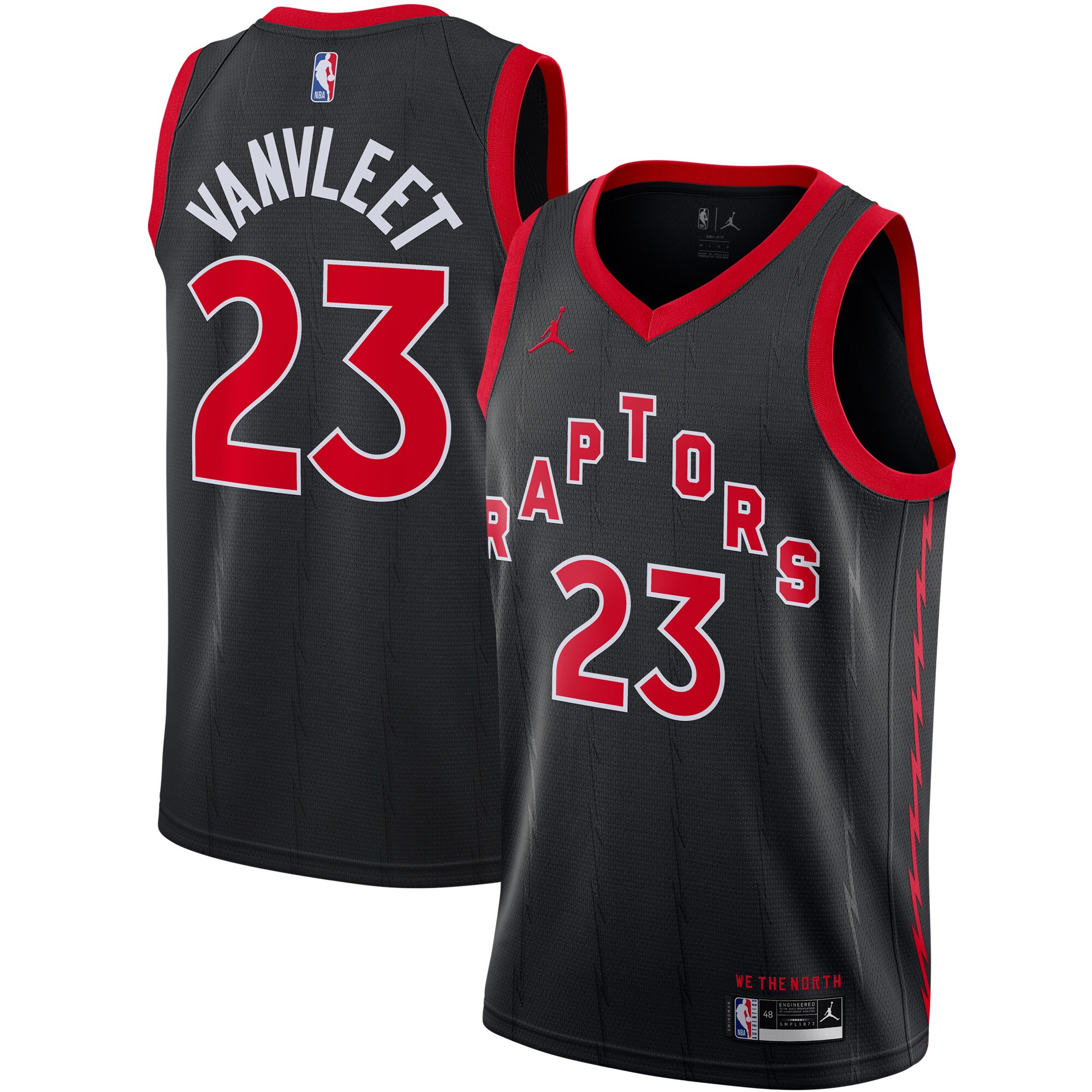 Fred VanVleet Toronto Raptors Jordans Brand 2020/21 Swingman Jersey - Statement Edition - Black