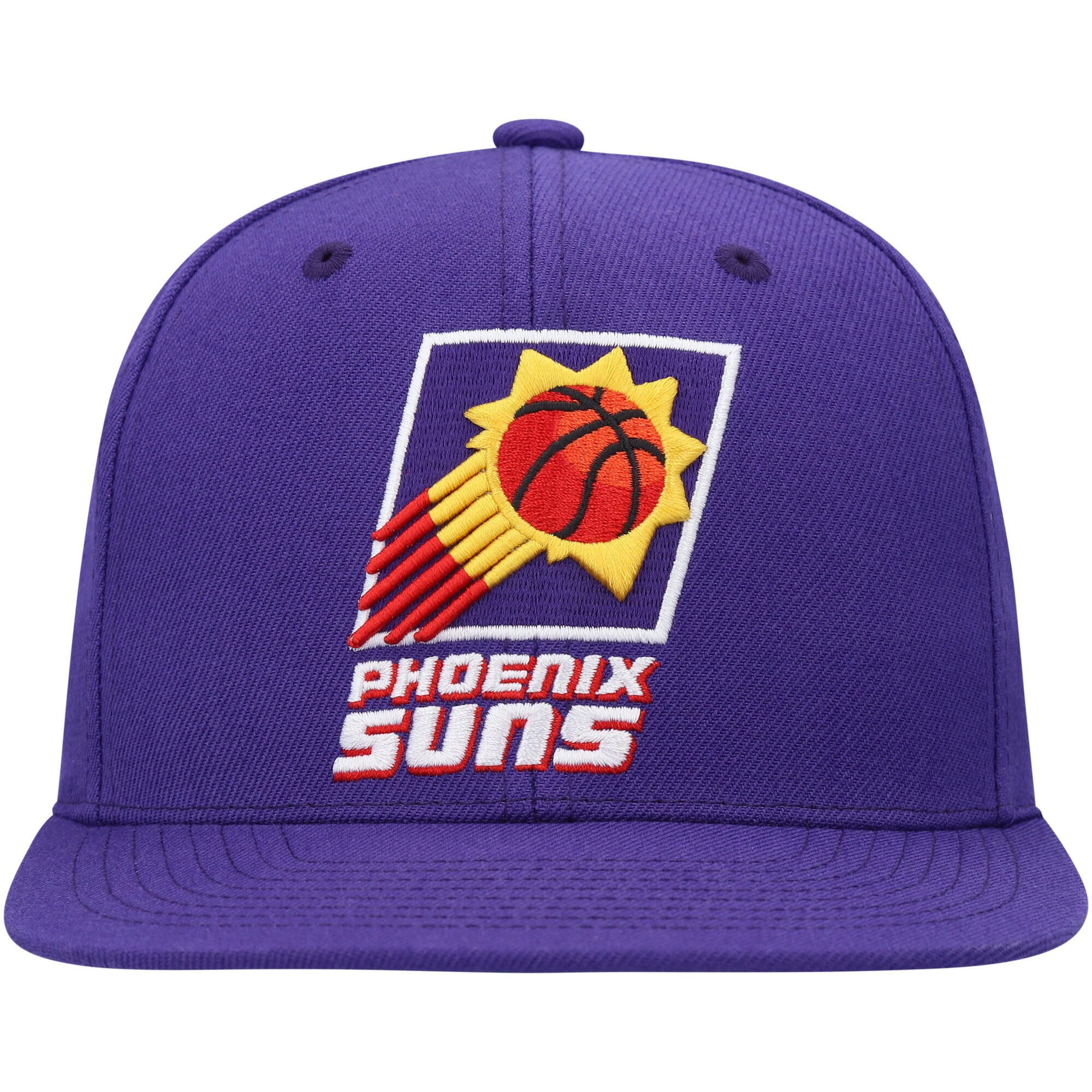 Phoenix Suns Mitchell & Ness Hardwood Classics MVP Team Ground 2.0 Fitted Hat - Purple