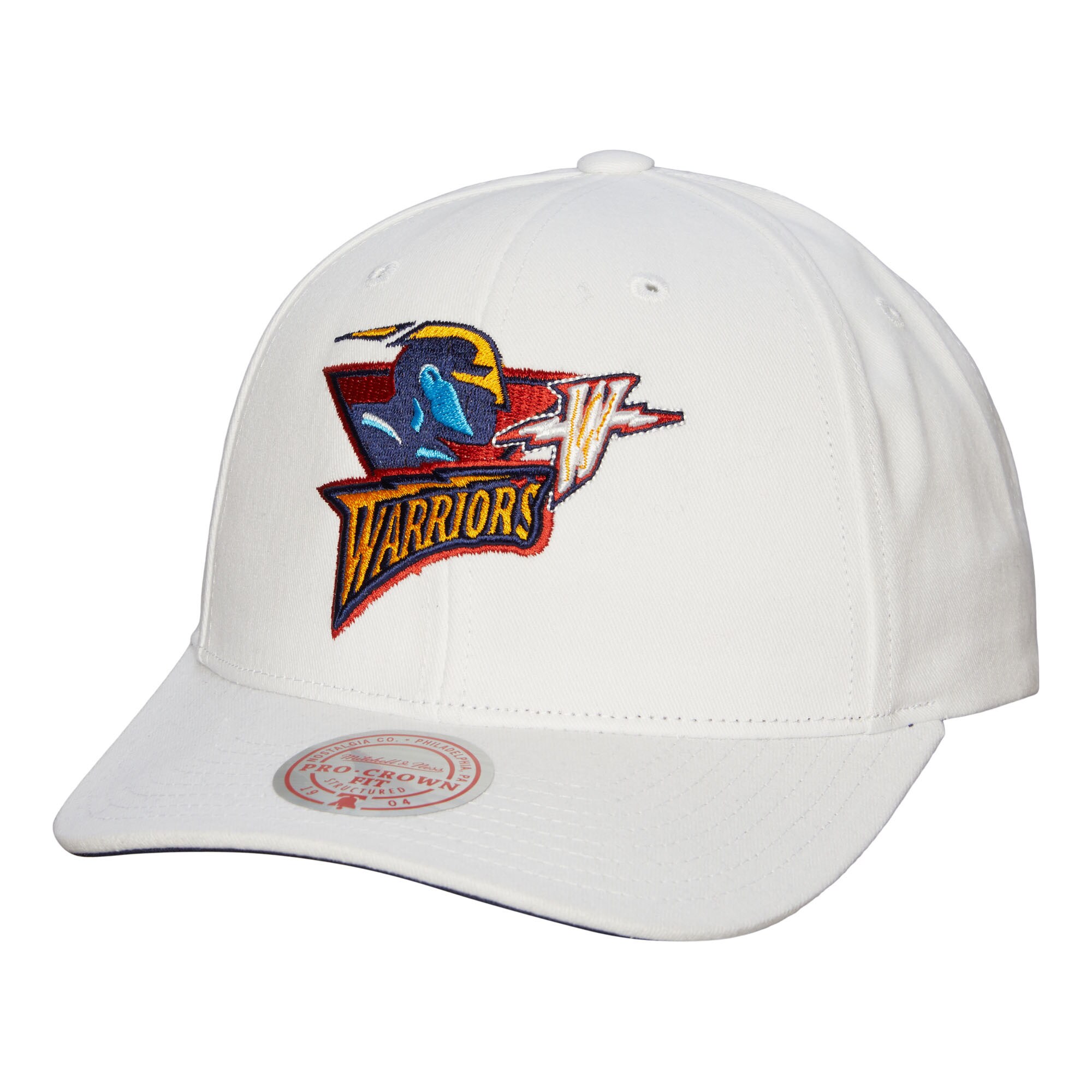 Golden State Warriors Mitchell & Ness Hardwood Classics All In Retro Snapback Hat - White