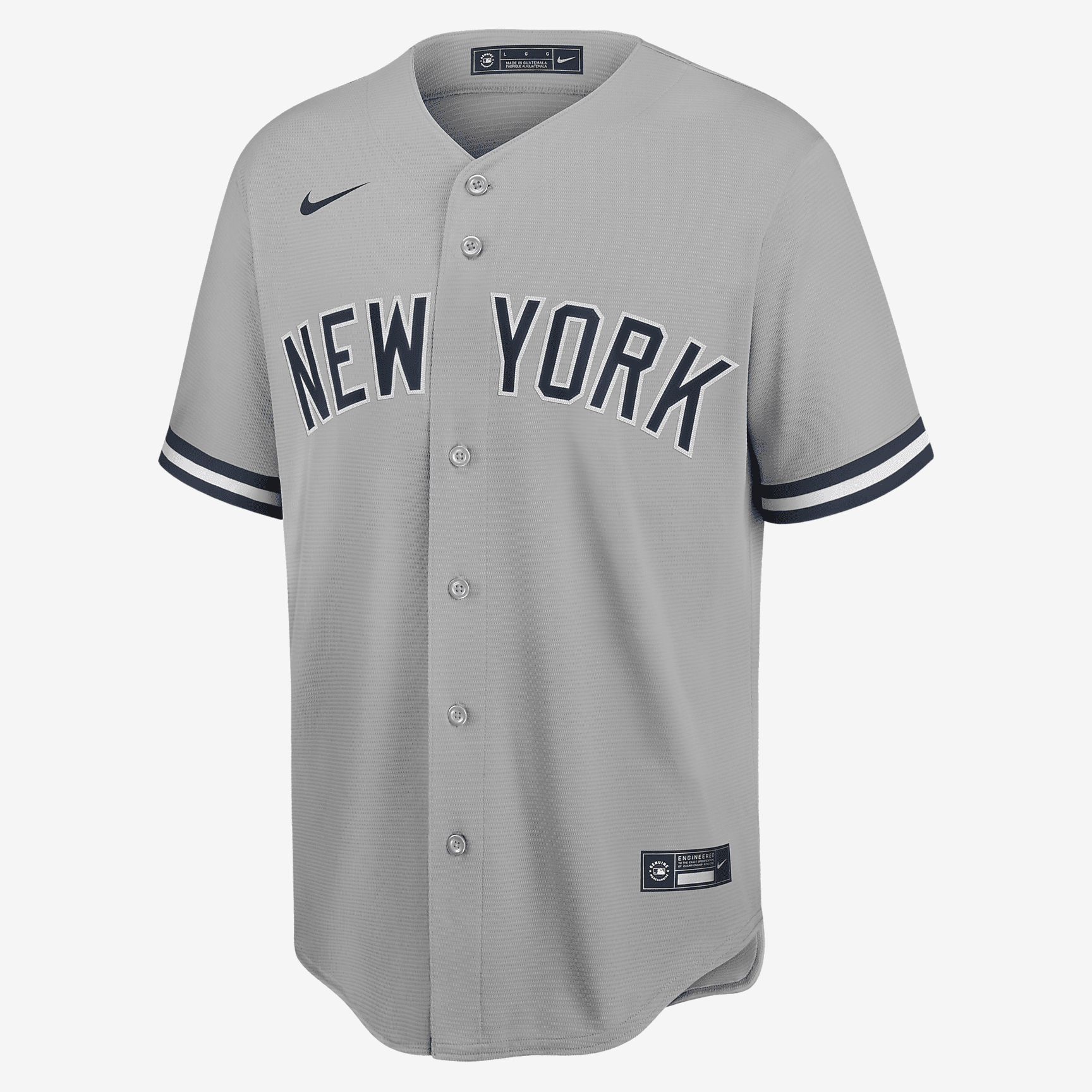 MLB New York Yankees (Gleyber Torres) Men's Replica Baseball Jersey - Atmosphere Grey