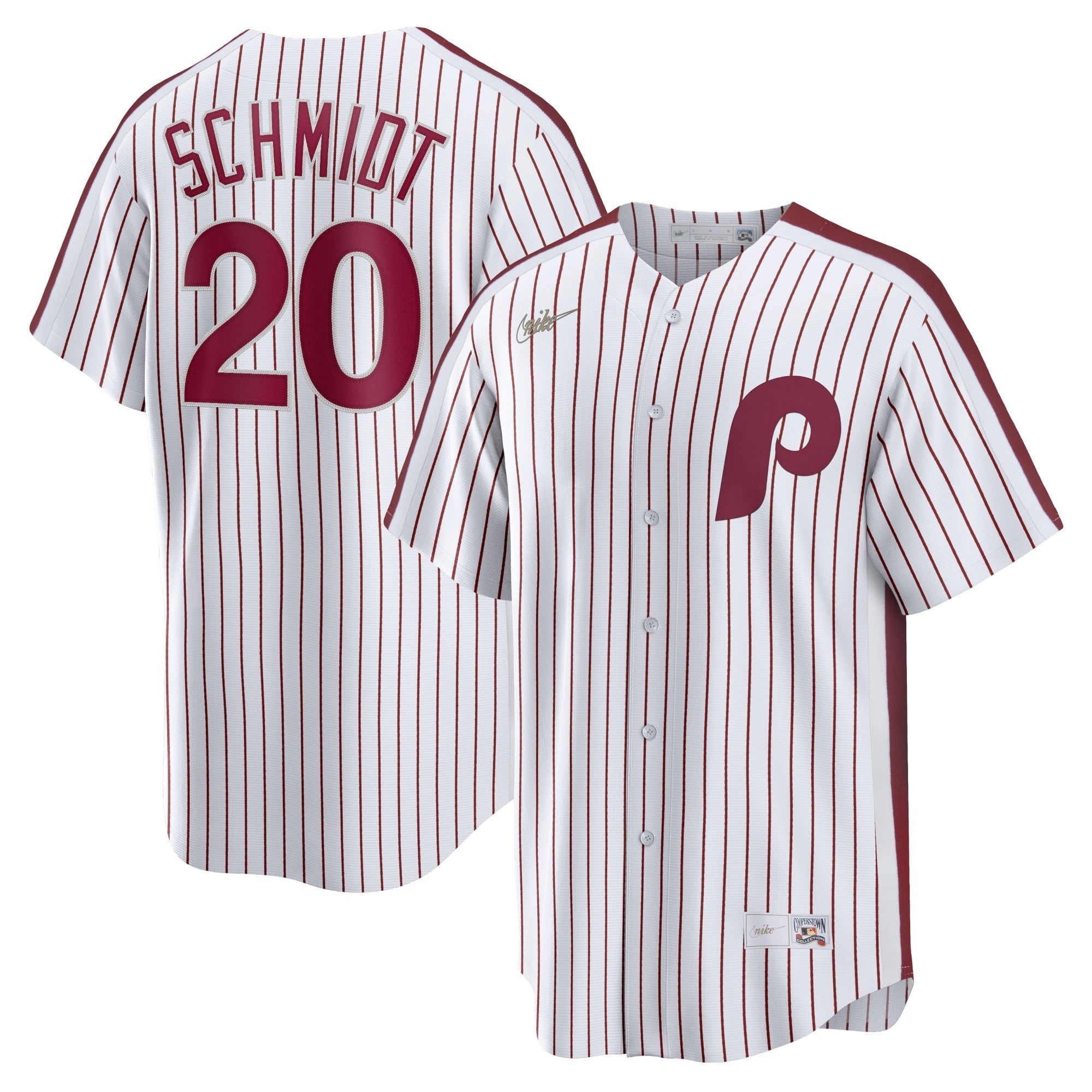 Men's Nike Mike Schmidt White Philadelphia Phillies Home Cooperstown Collection Player Jersey