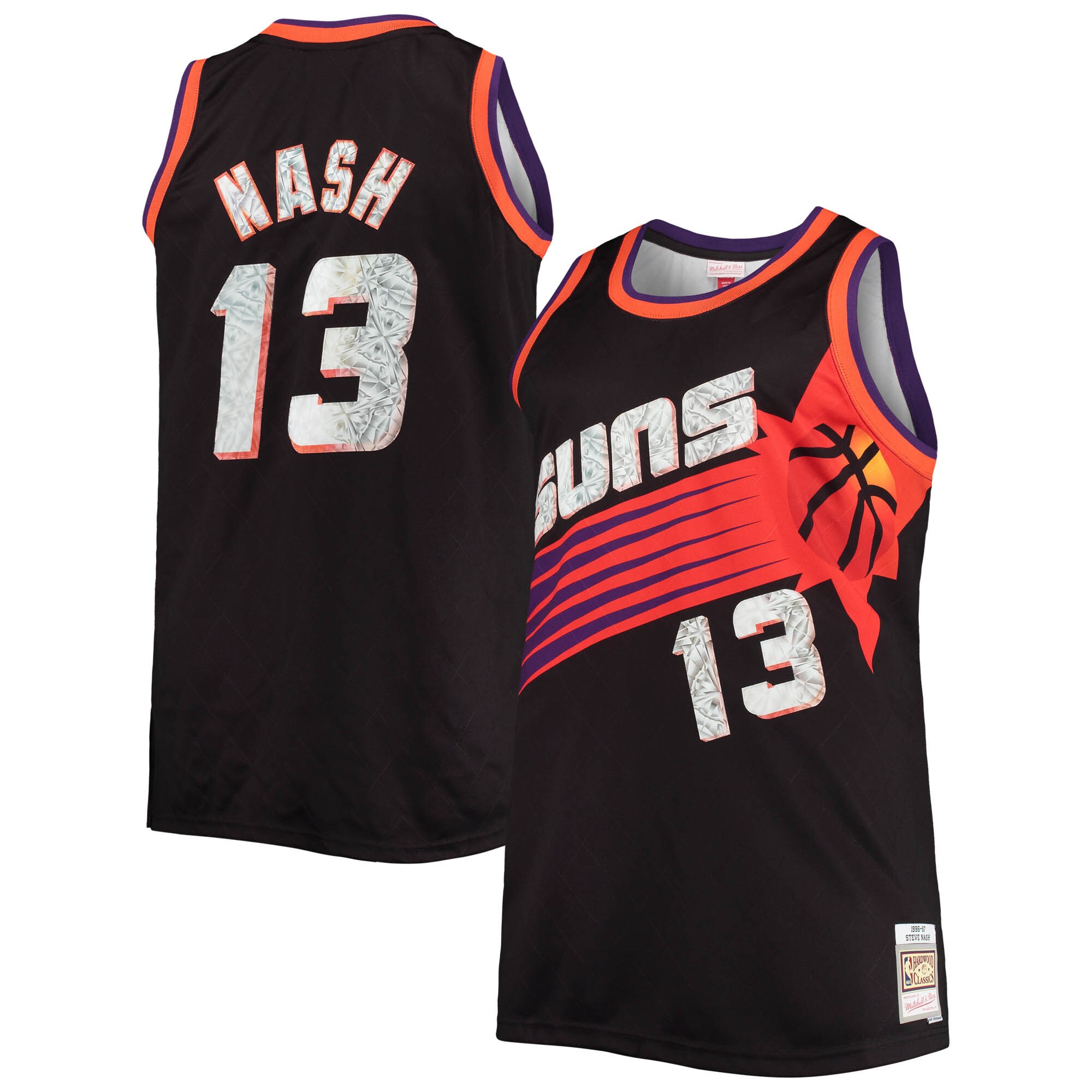 Steve Nash Phoenix Suns Mitchell & Ness Big & Tall 1996-97 NBA 75th Anniversary Diamond Swingman Jersey - Black