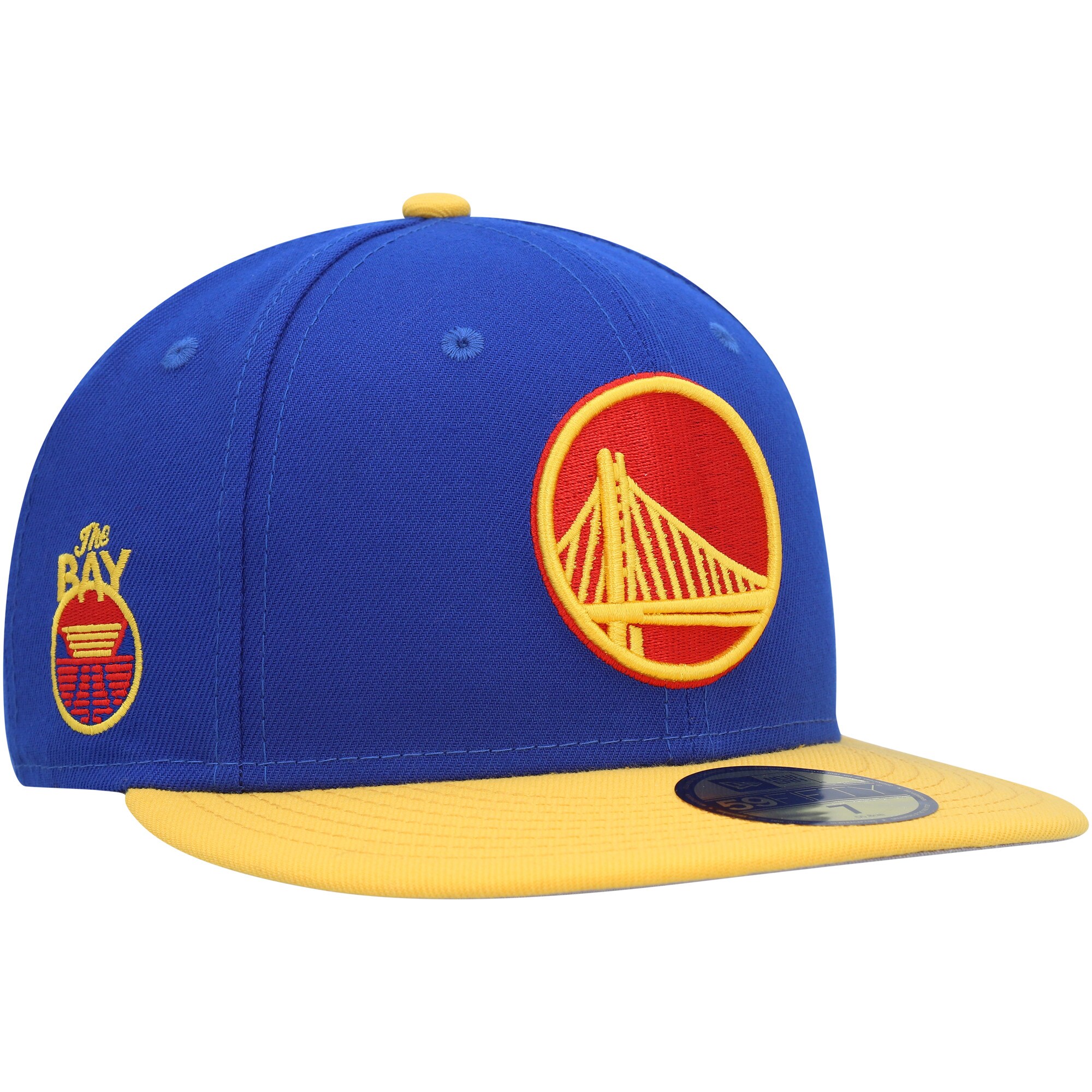 Golden State Warriors New Era Side Patch 59FIFTY Fitted Hat - Blue