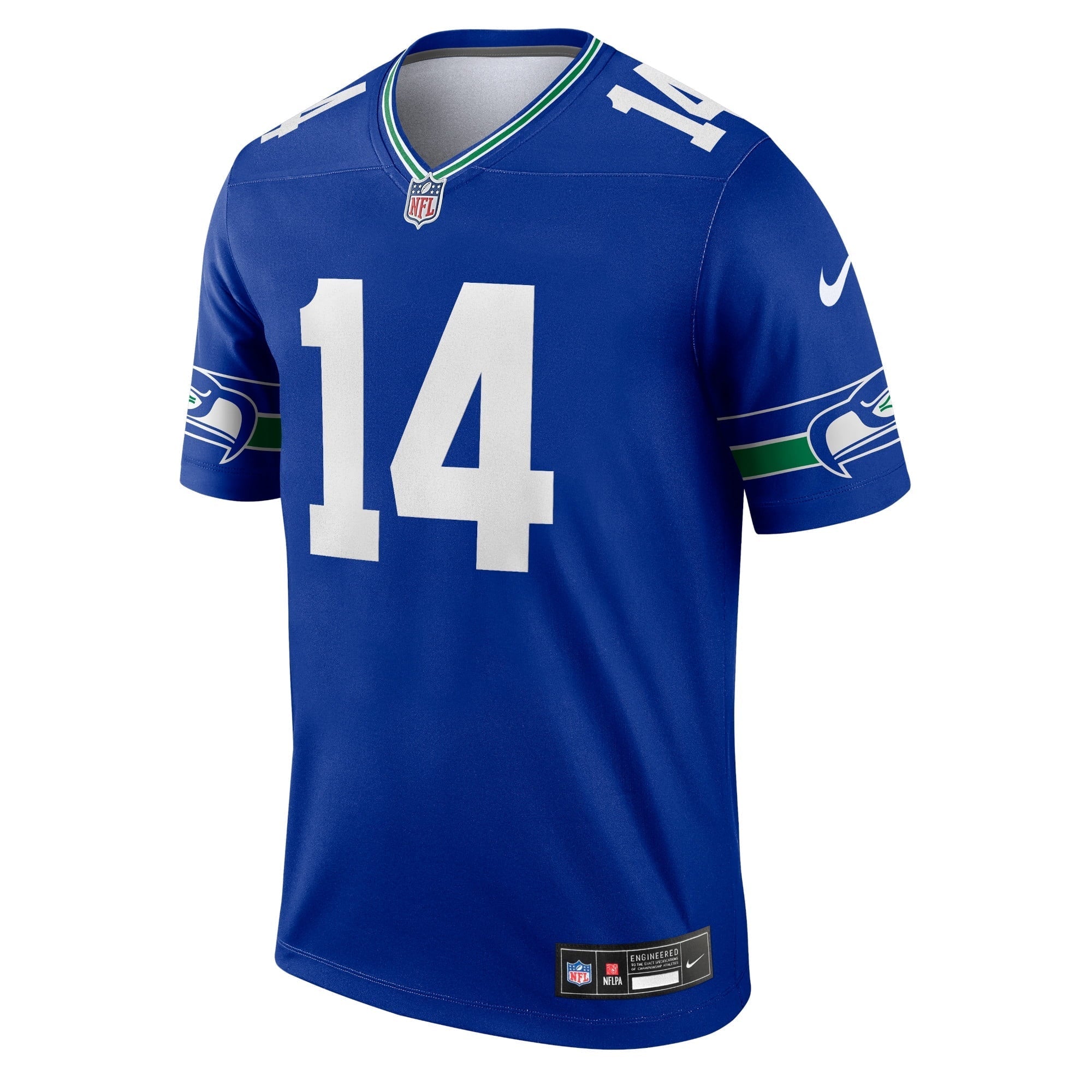 Men's Nike DK Metcalf Royal Seattle Seahawks Throwback Legend Player Jersey