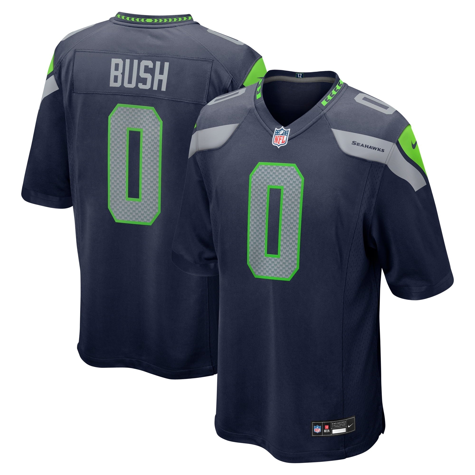 Men's Nike Devin Bush College Navy Seattle Seahawks Game Jersey