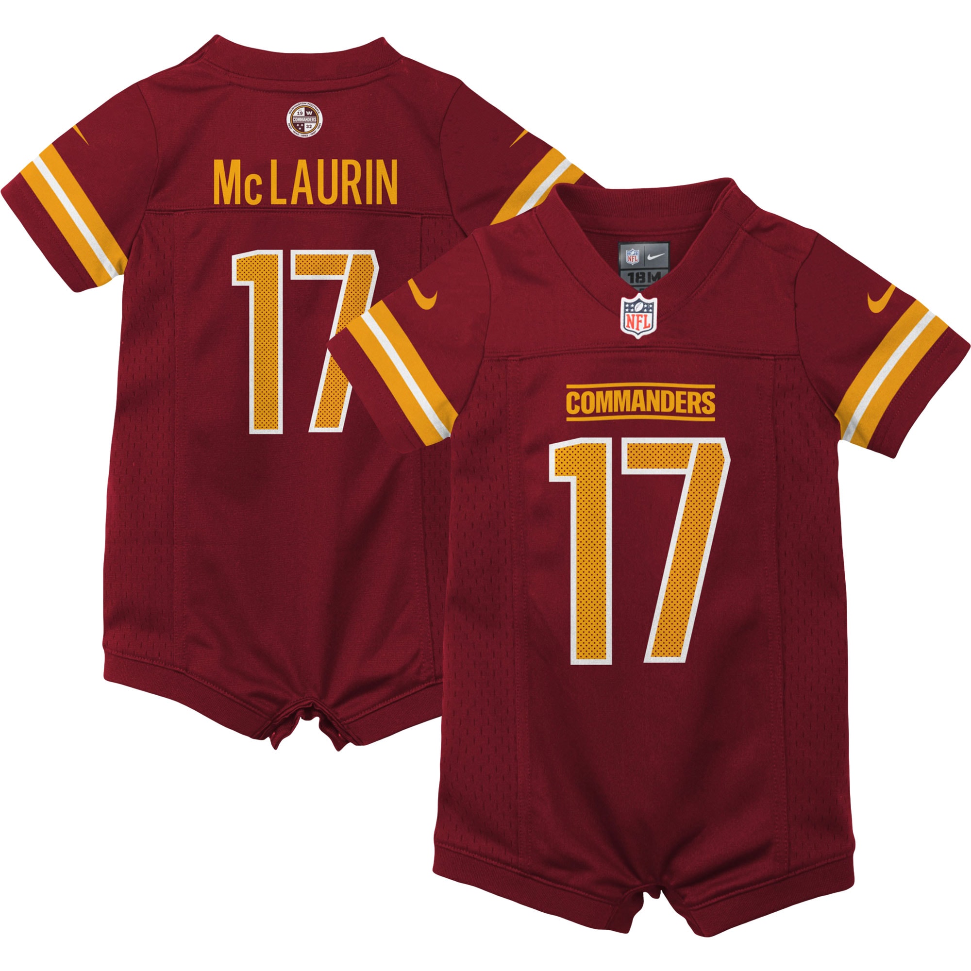 Terry McLaurin Washington Commanders Nike Newborn & Infant Game Romper Jersey - Burgundy