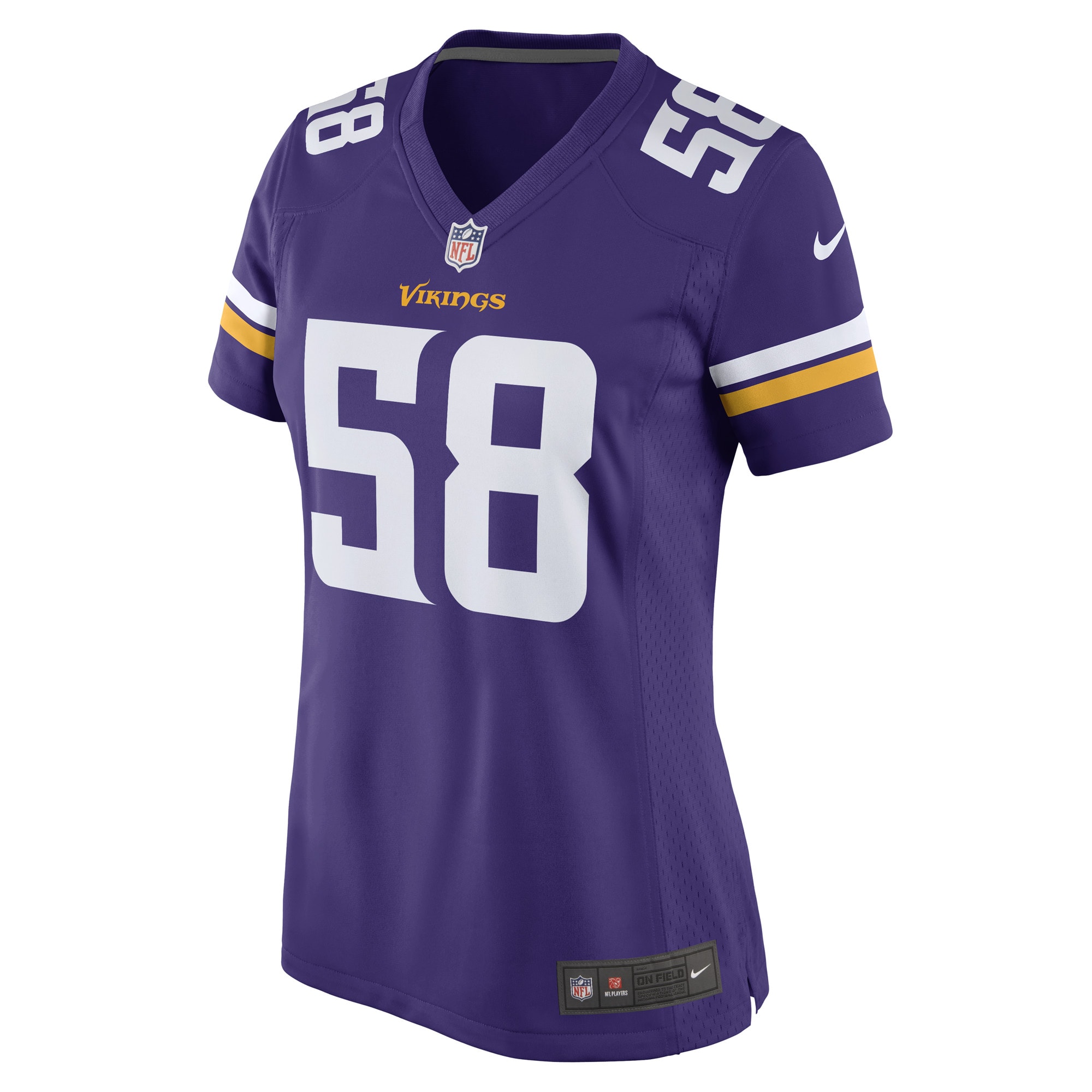 Jordans Hicks Minnesota Vikings Nike Women's Game Player Jersey - Purple