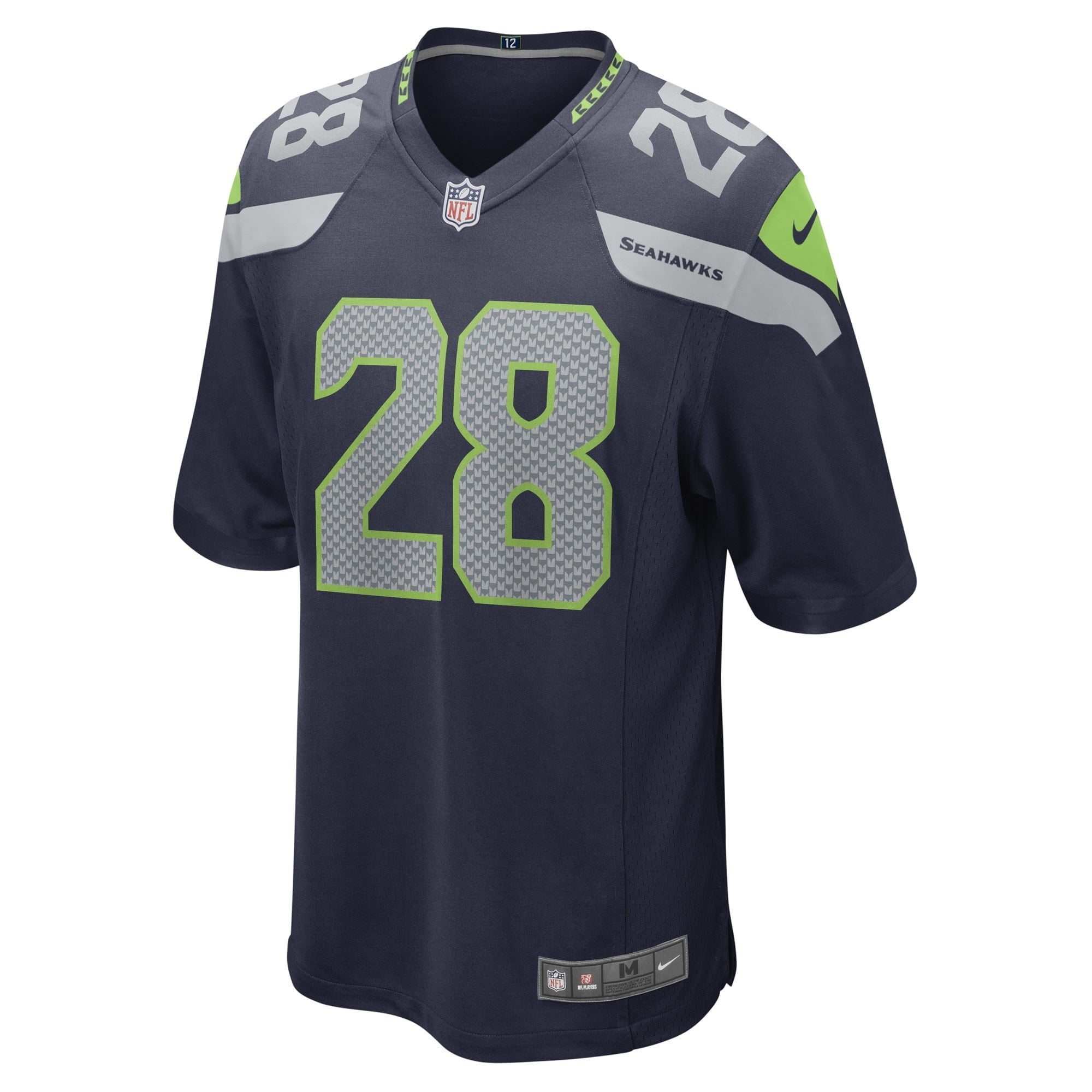 Men's Nike Justin Coleman College Navy Seattle Seahawks Game Player Jersey