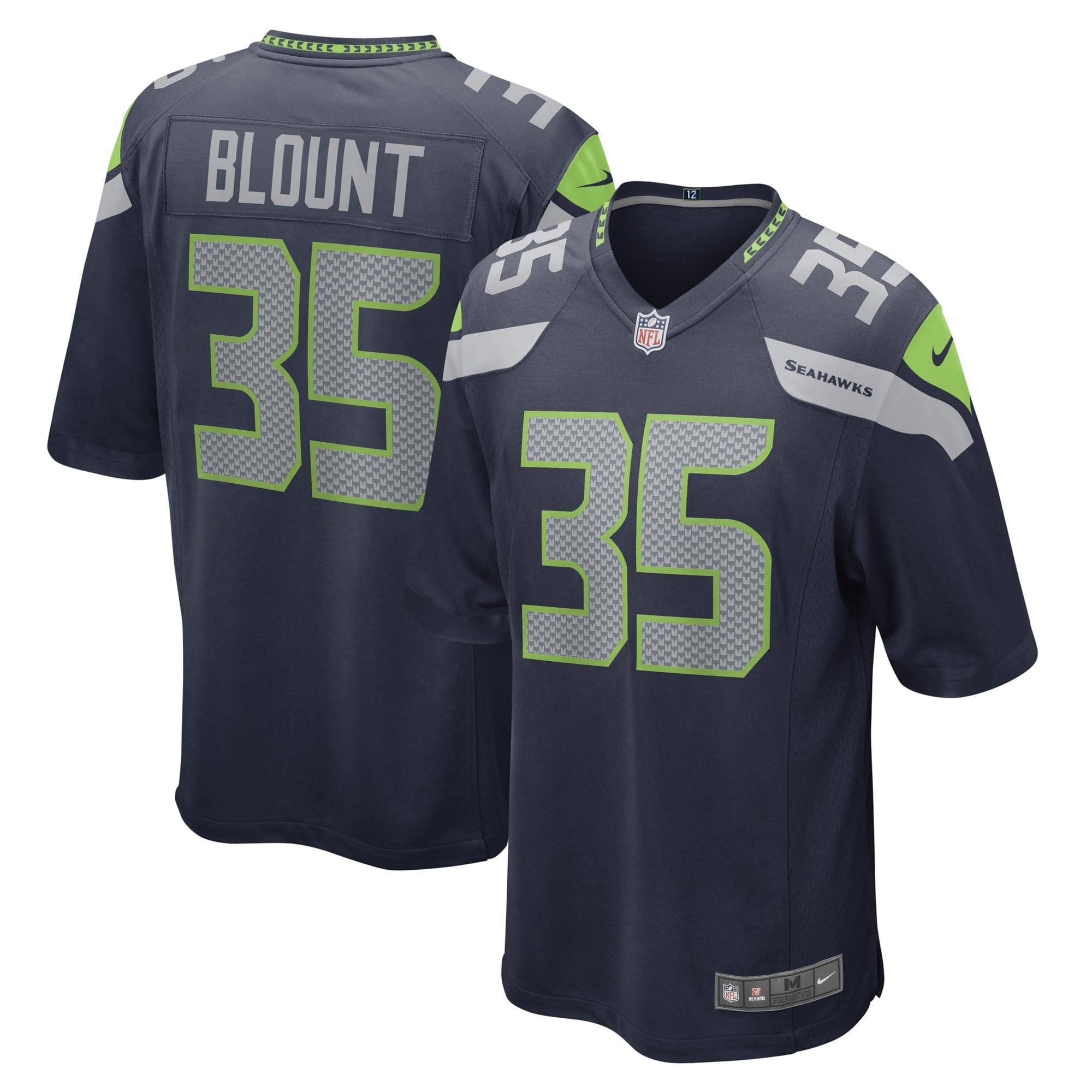 Men's Nike Joey Blount College Navy Seattle Seahawks Game Player Jersey