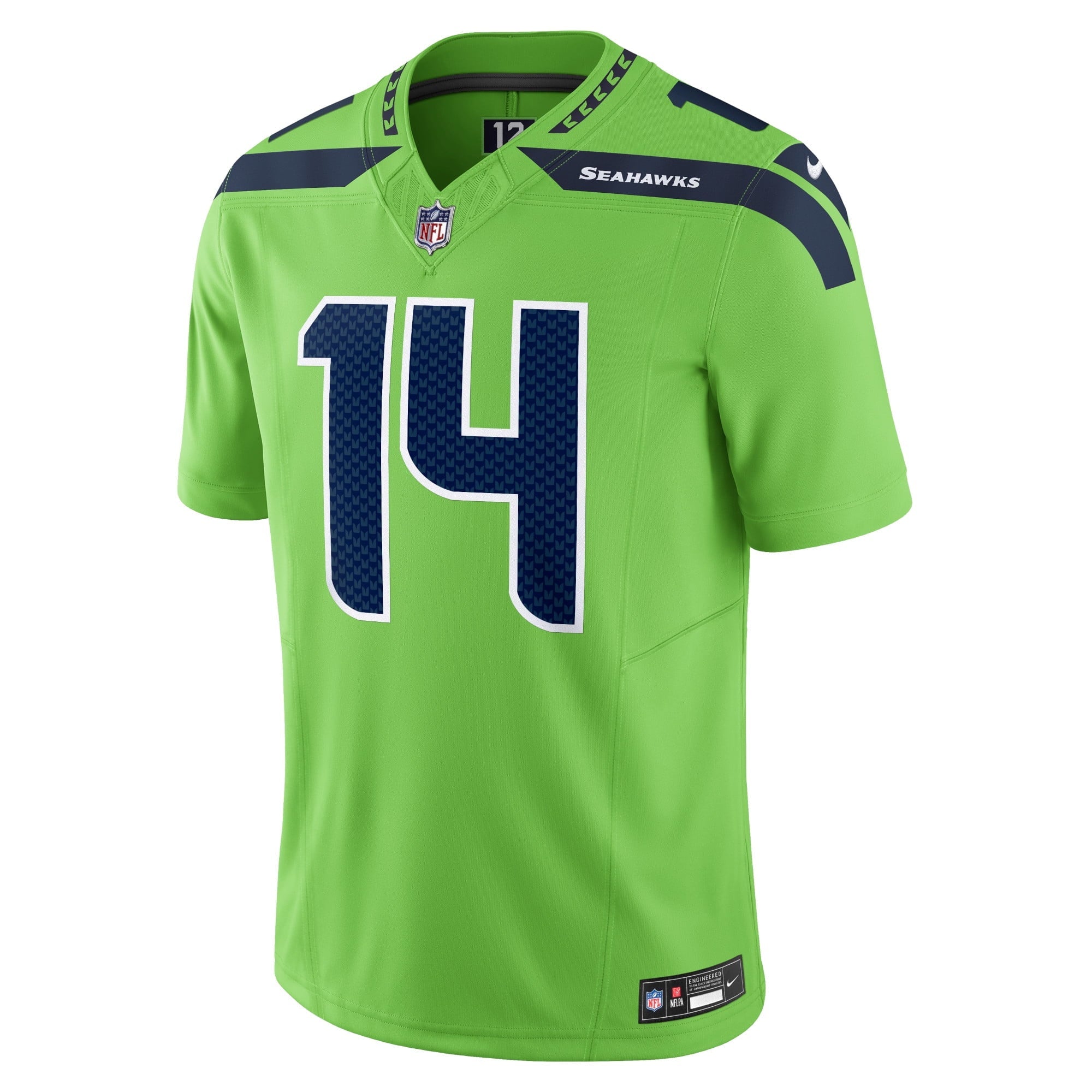 Men's Nike DK Metcalf Neon Green Seattle Seahawks Vapor F.U.S.E. Limited Jersey