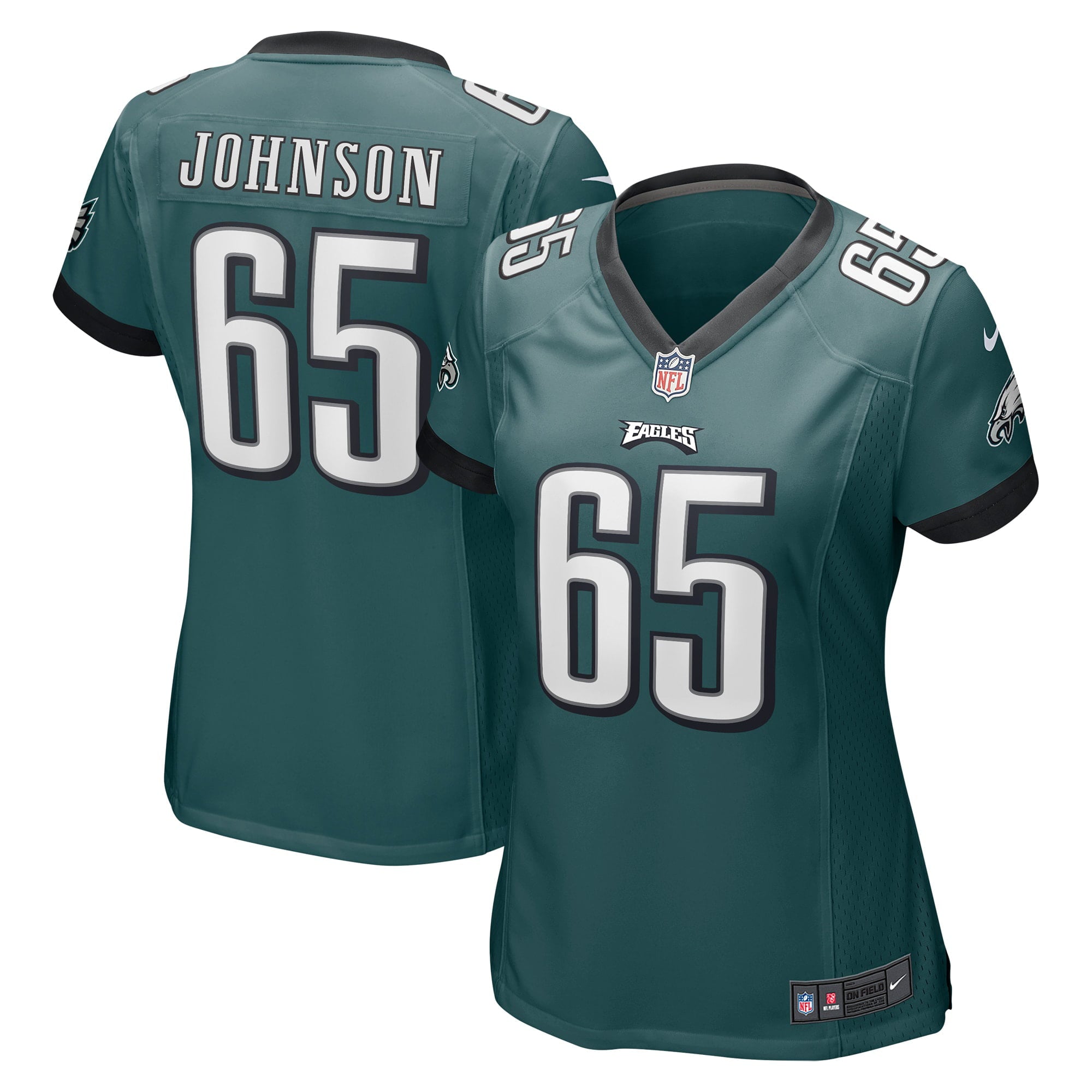 Women's Nike Lane Johnson Midnight Green Philadelphia Eagles Game Jersey