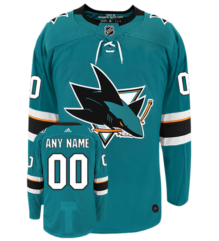 San Jose Sharks Adidas Authentic Home NHL Hockey Jersey