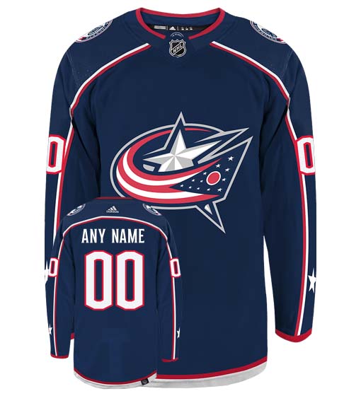 Customizable Columbus Blue Jackets Adidas Primegreen Authentic NHL Hockey Jersey